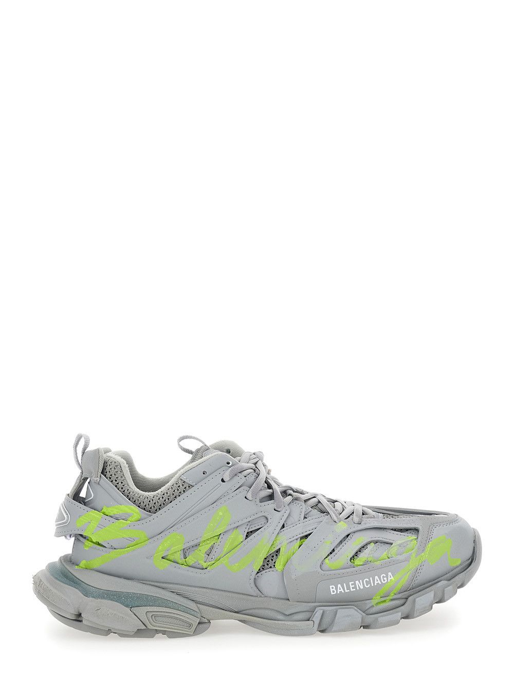 Balenciaga 'Track' Grey Low Top Sneakers with Logo Lettering on the Tongue in Tech Fabric Man Size US 8 / EU 41 - 1 Thumbnail