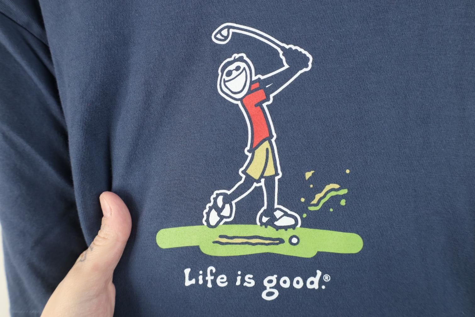 Life is Good Life Is Good Vintage Golf Golfing Short Sleeve T-Shirt Blue Size US L / EU 52-54 / 3 - 4 Thumbnail