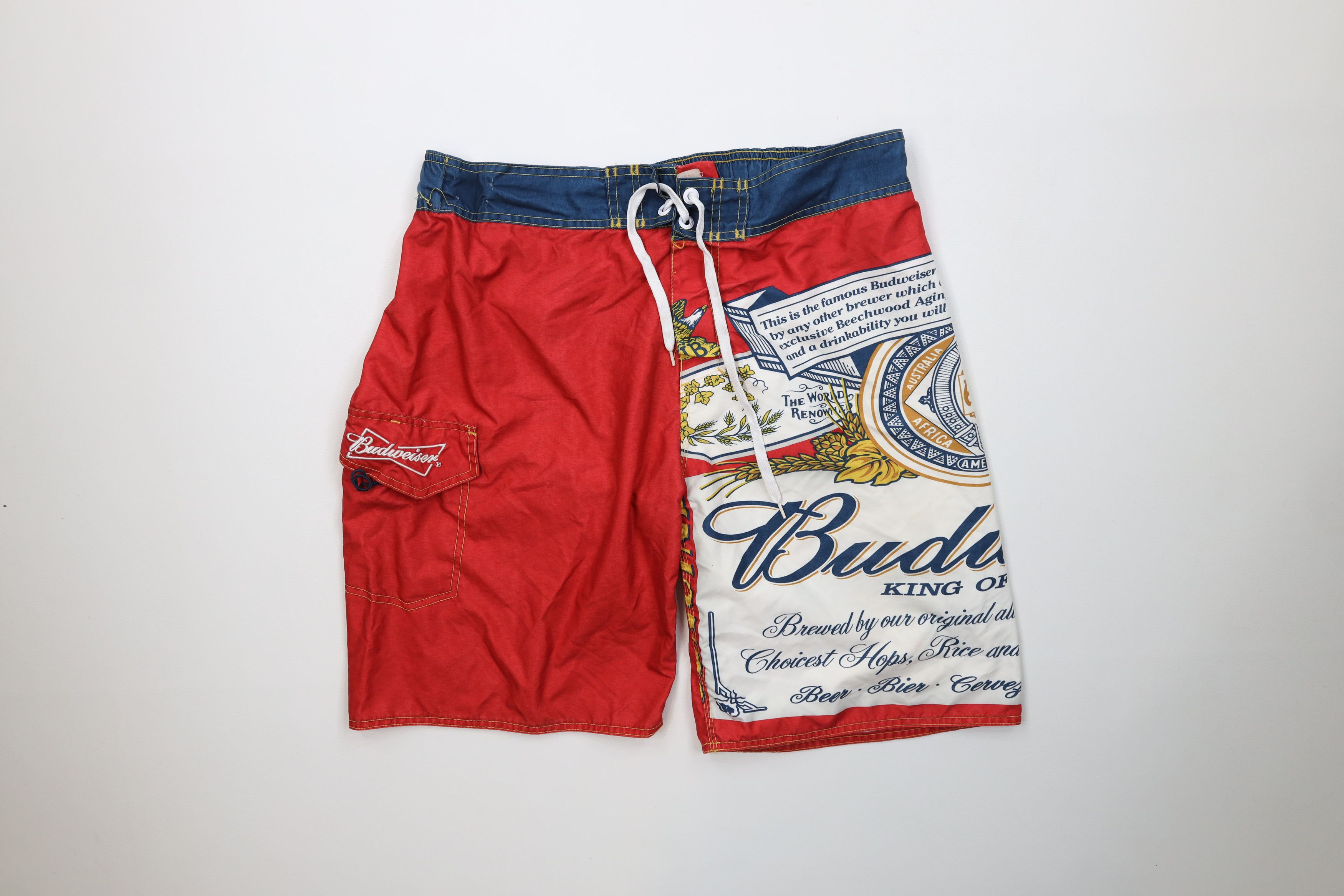 Budweiser Vintage Y2K Anheuser Busch Budweiser Board Shorts Trunks Size US 38 / EU 54 - 1 Thumbnail