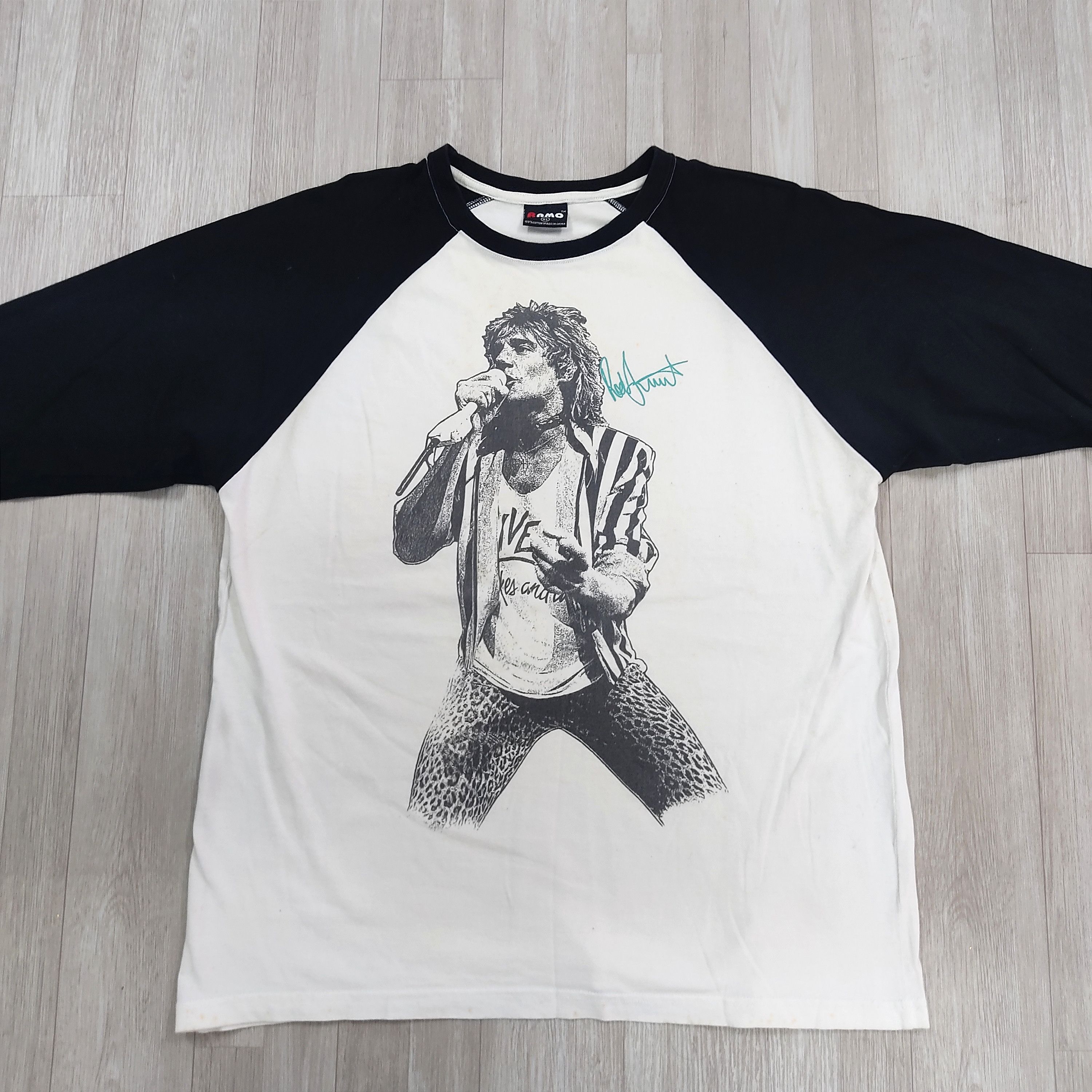 Band Tees Vintage ROD STEWART Live Concert 3-Quarter Sleeves T-shirt Size US XL / EU 56 / 4 - 3 Thumbnail