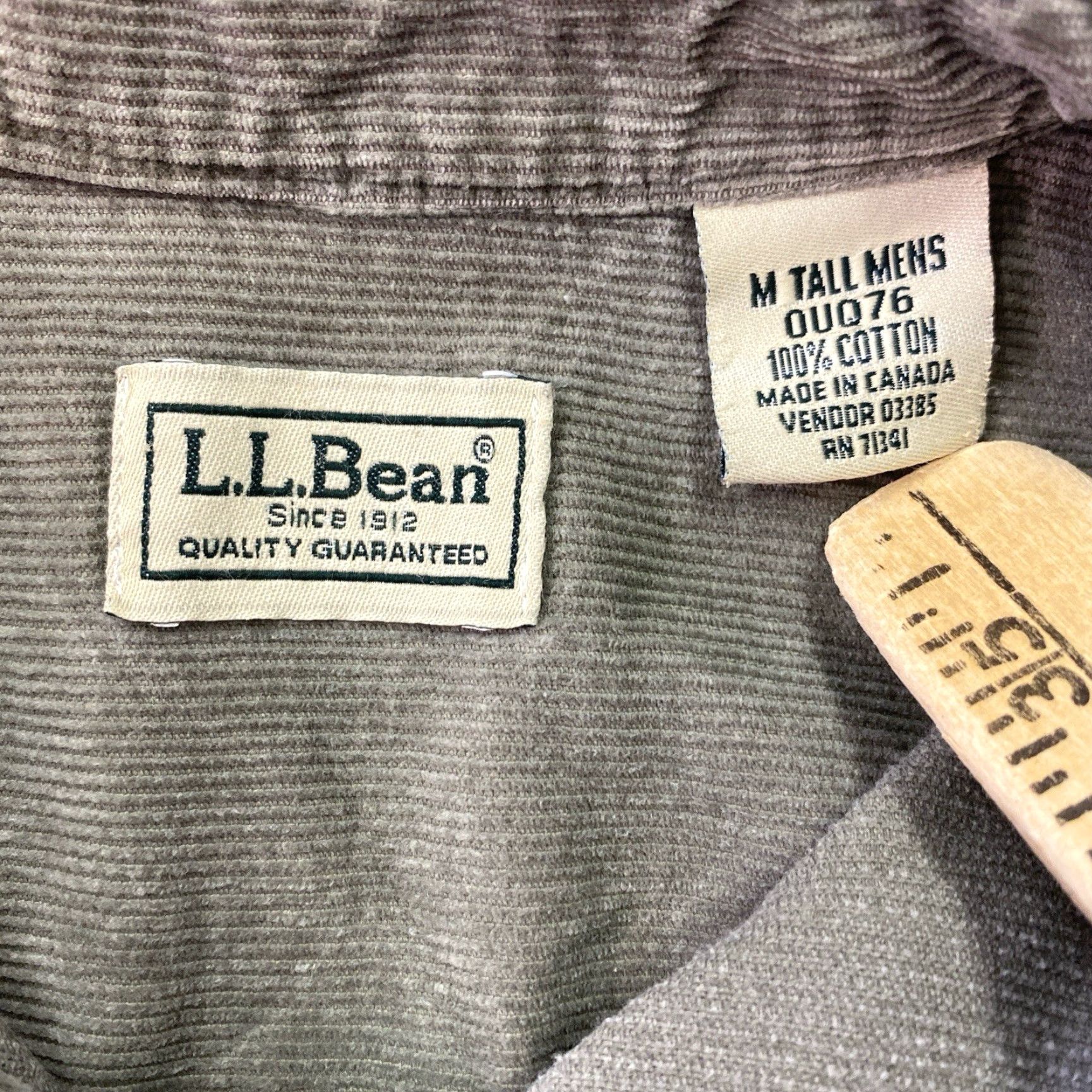 Vintage VINTAGE LL Bean Shirt Mens XL Tall Corduroy Button-Down Cotton Long Sleeve Heavy Green 90s Classic Outdoor Preppy Hiking Pocket Mens, Regular Fit Size US XL / EU 56 / 4 - 3 Thumbnail
