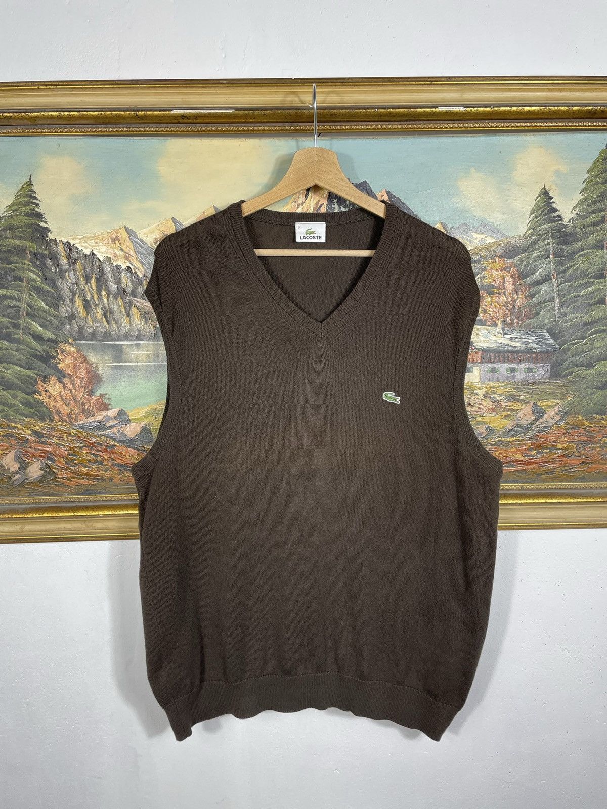 Lacoste × Vintage Lacoste retro y2k 00s Vest Jumper Pull Knitwear Old Money Size US L / EU 52-54 / 3 - 1 Thumbnail