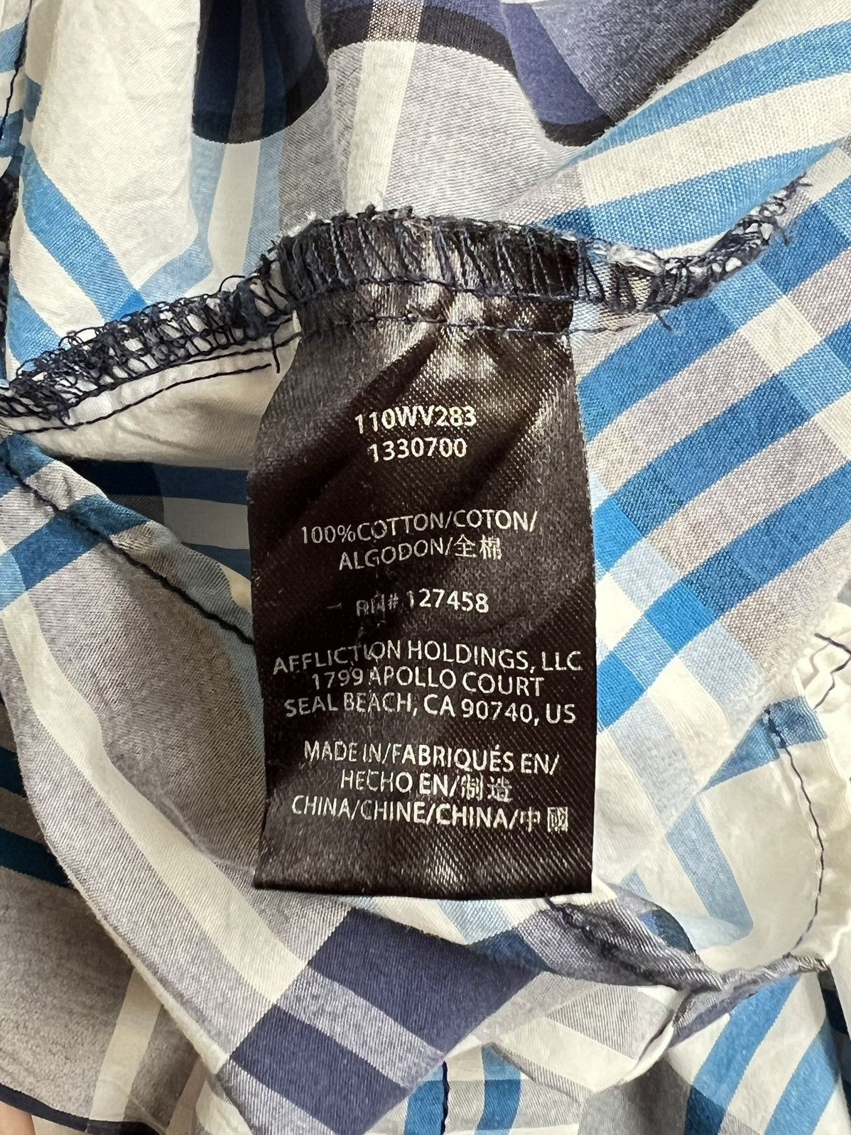 Affliction AFFLICTION Plaid Motive Shirt Size US S / EU 44-46 / 1 - 13 Thumbnail