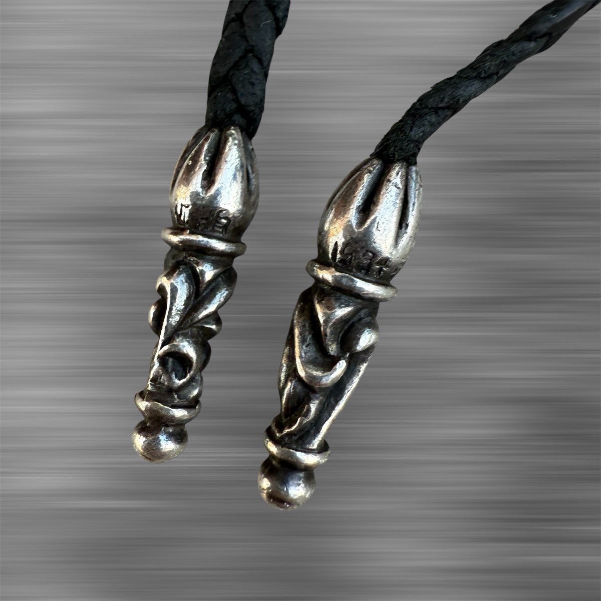 Chrome Hearts Chrome Hearts Fleur Pendant + Leather Necklace Combo Size ONE SIZE - 6 Thumbnail