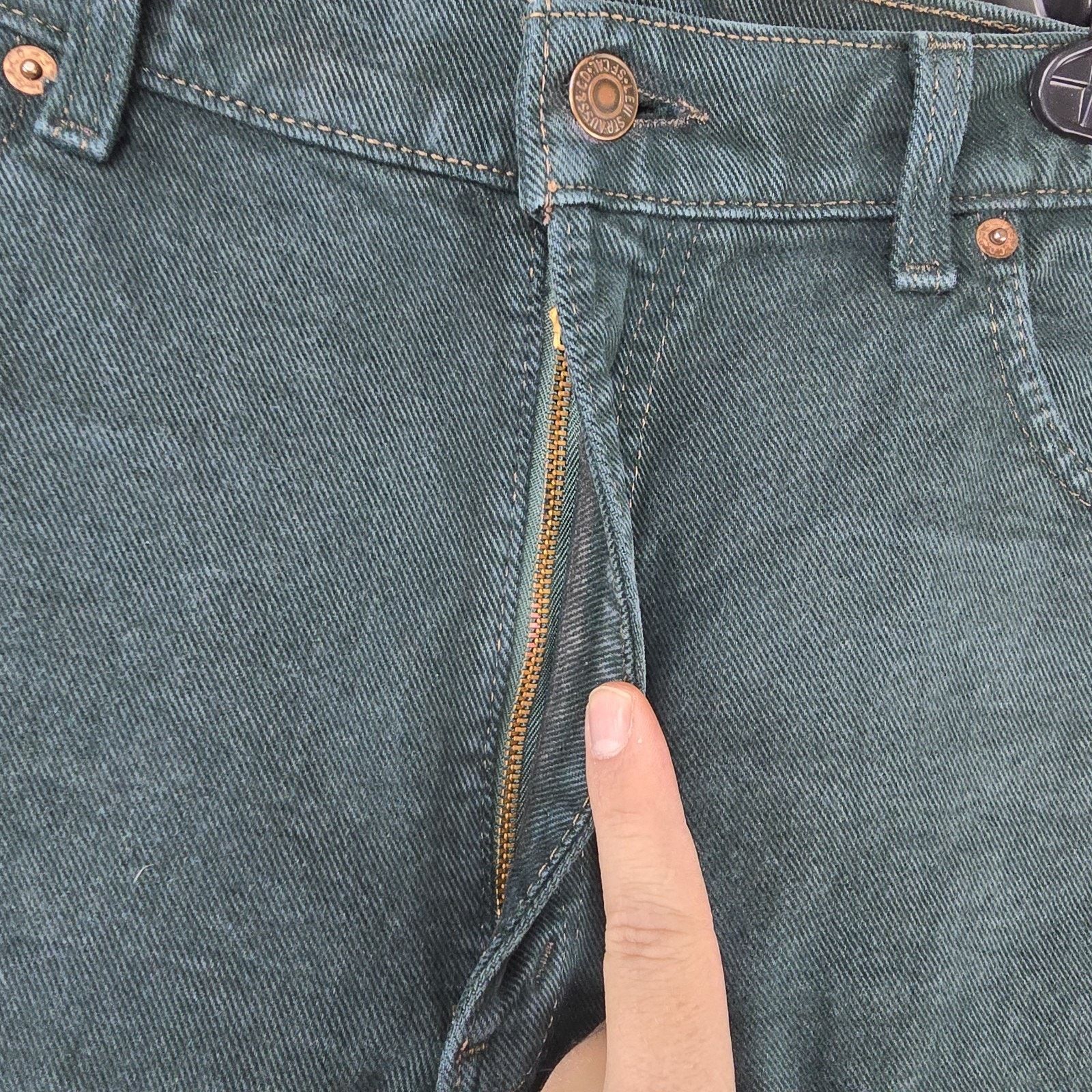 Levi's Vintage Levis Jeans Mens 36x32 (Fits 35x31) Green 550 90s Size US 36 / EU 52 - 3 Thumbnail
