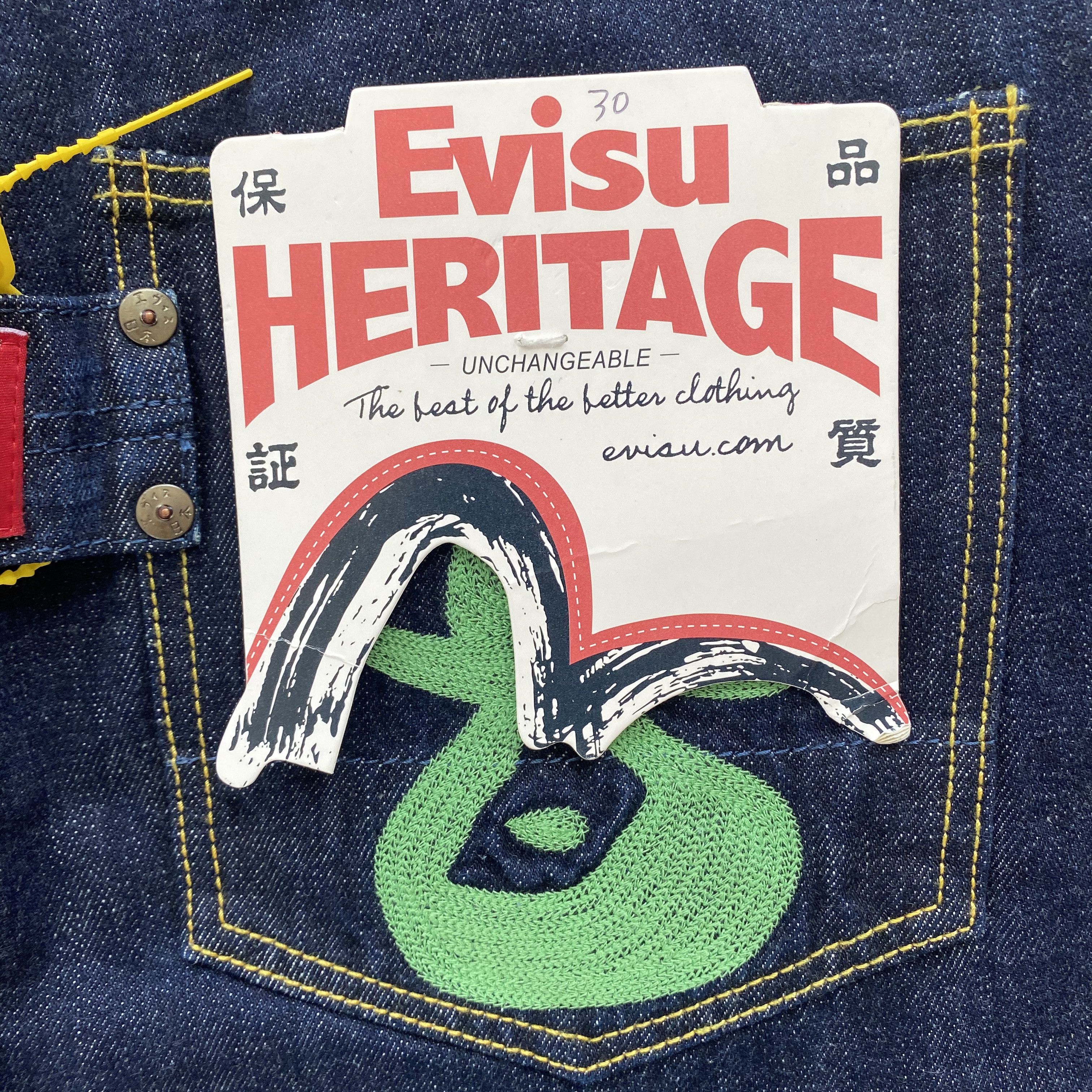 Evisu OG Vintage Multi-Pocket Selvage Denim (Logo Stitched） Size US 30 / EU 46 - 8 Thumbnail