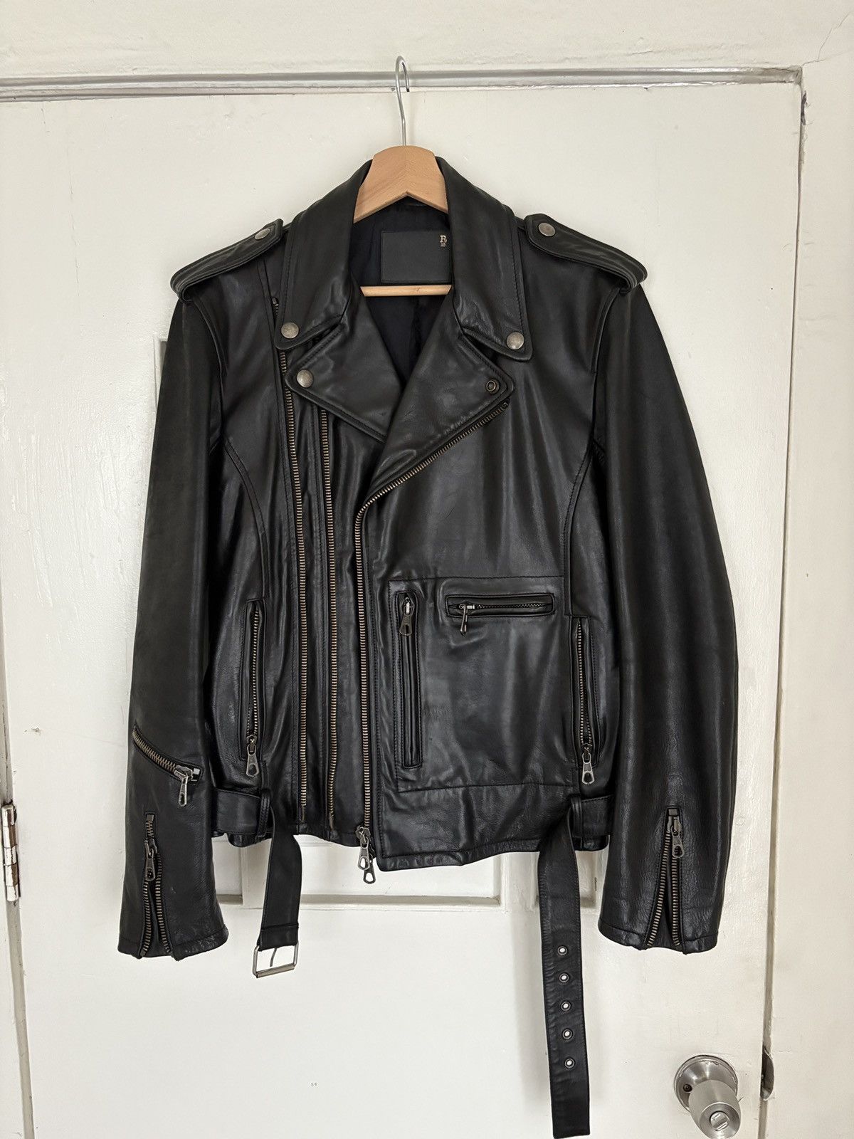 R13 R13 Leather Moto Jacket Black Size US M / EU 48-50 / 2 - 1 Thumbnail