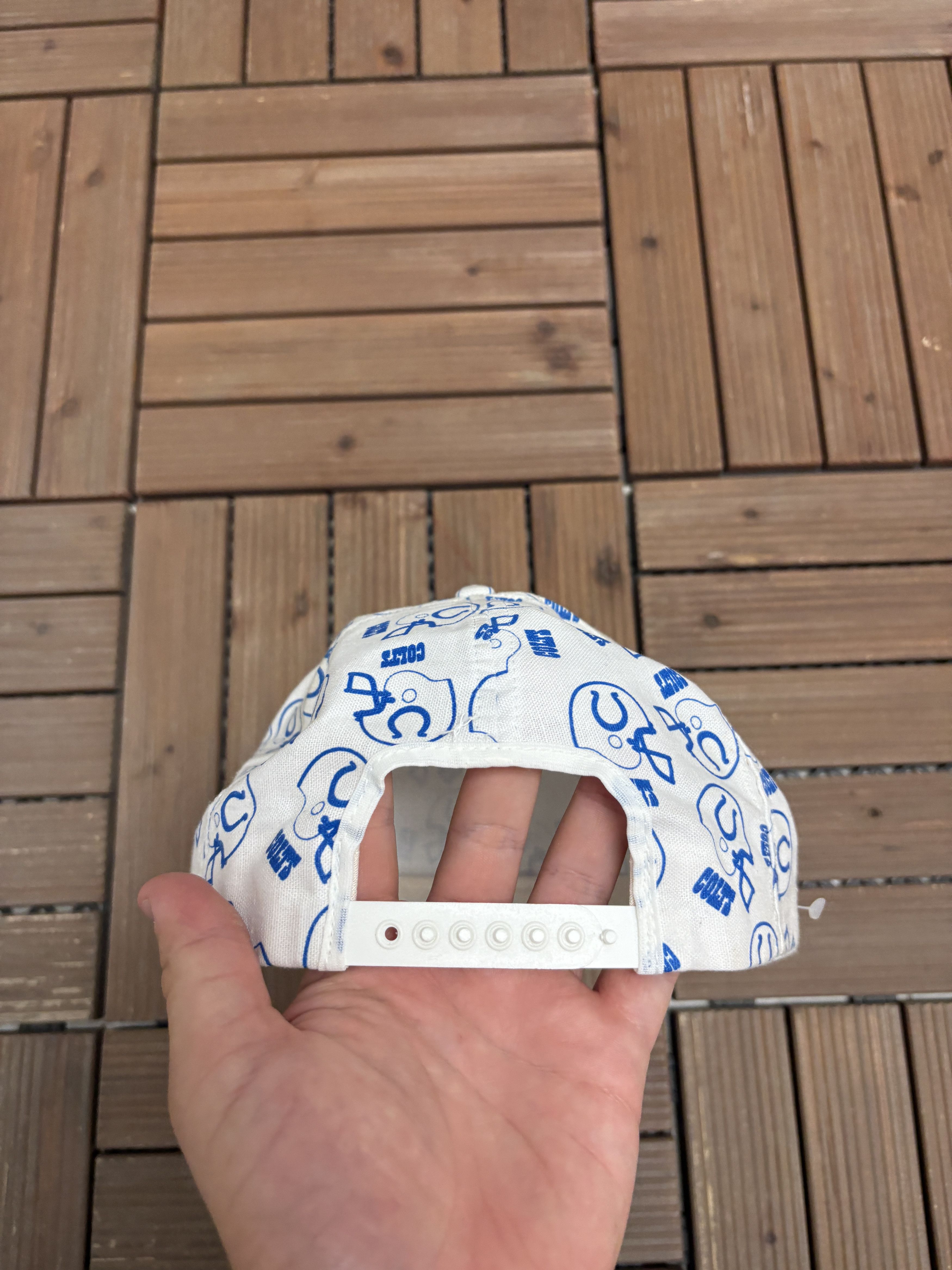 Vintage Indianapolis Colts Helmet AOP Vintage White Snap BackHat Size ONE SIZE - 5 Thumbnail
