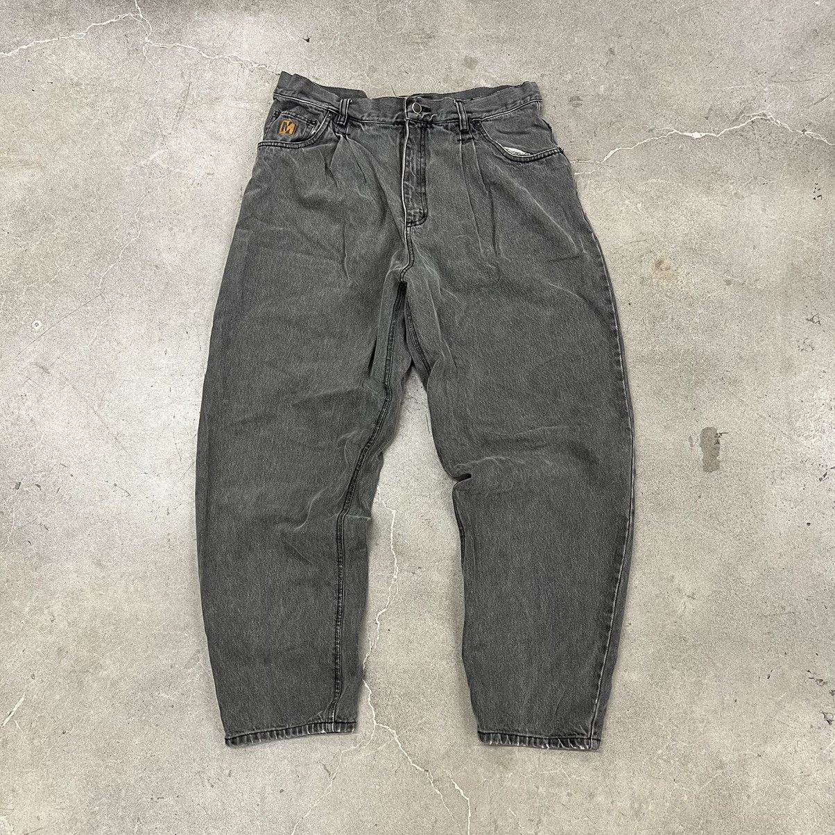 Vintage 90s maneuvers faded black baggy jeans 90s silvertab jnco | Grailed