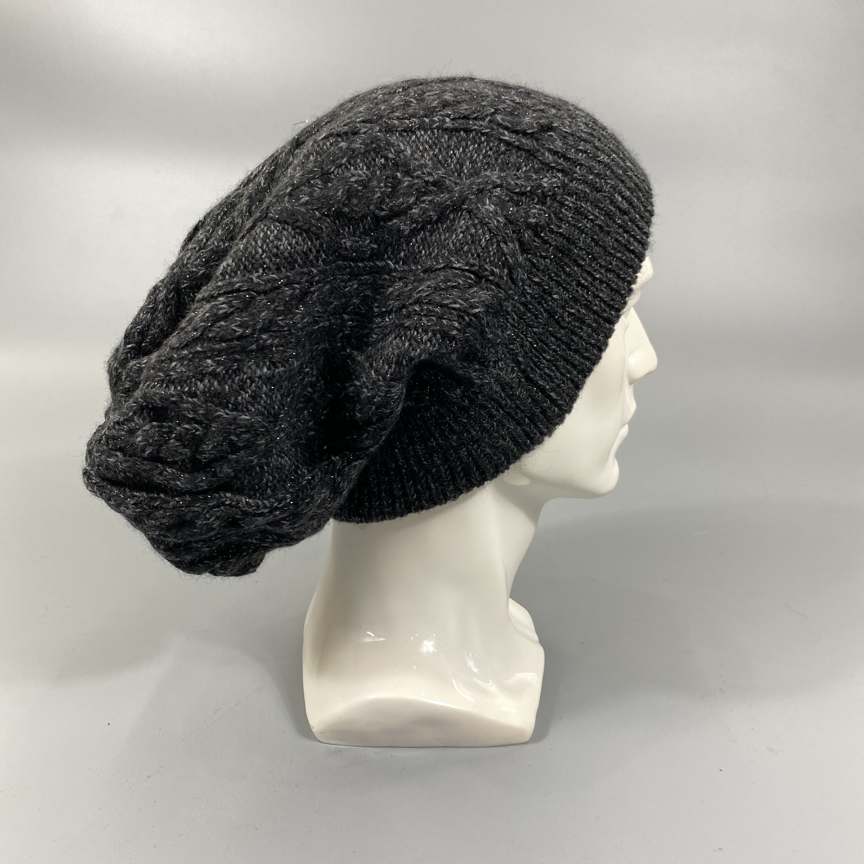 Vintage Grey Knit Hat -BN680 Size ONE SIZE - 4 Thumbnail