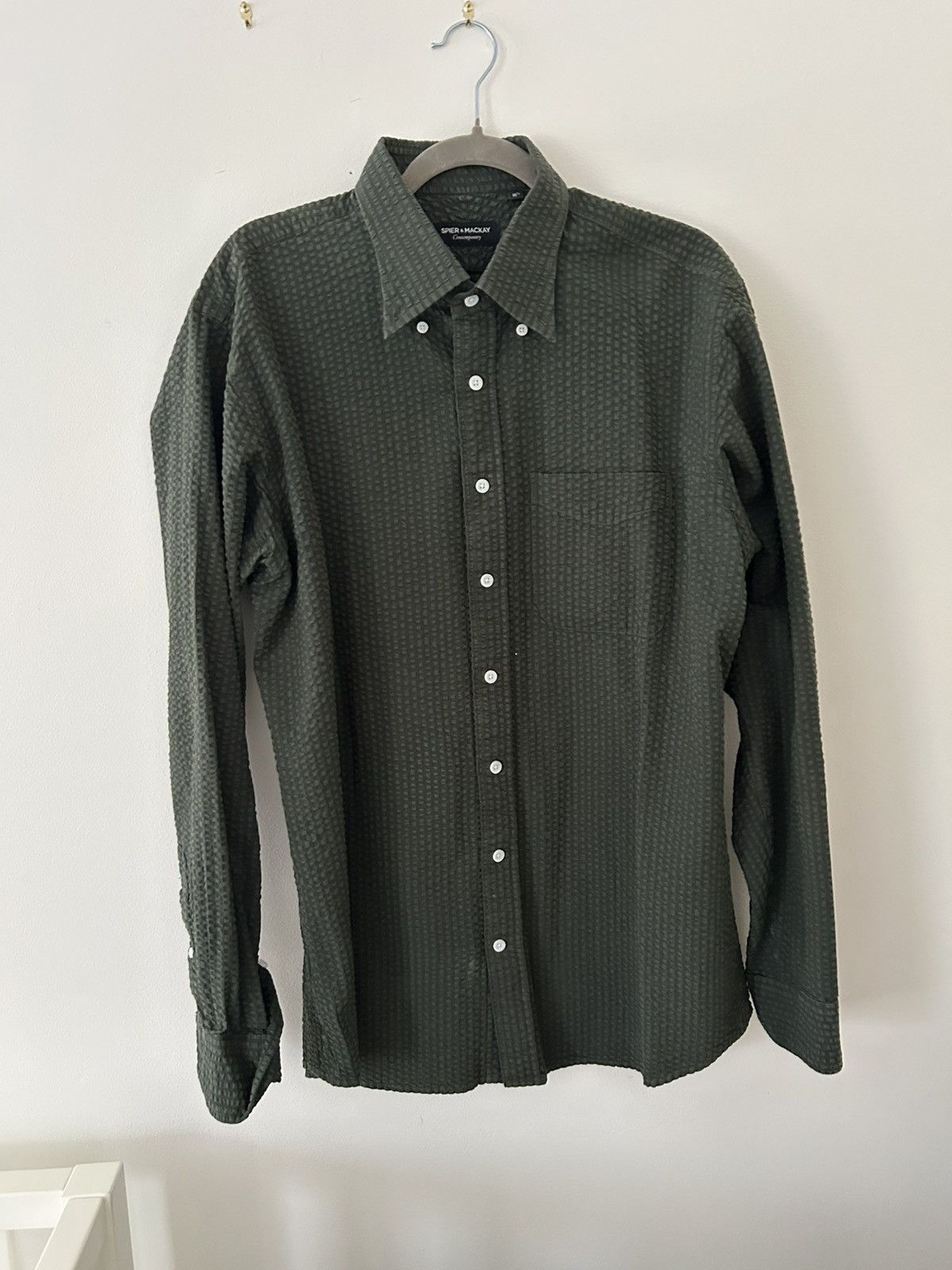 Spier & Mackay Green Spier Mackay seersucker button down Size US L / EU 52-54 / 3 - 1 Thumbnail