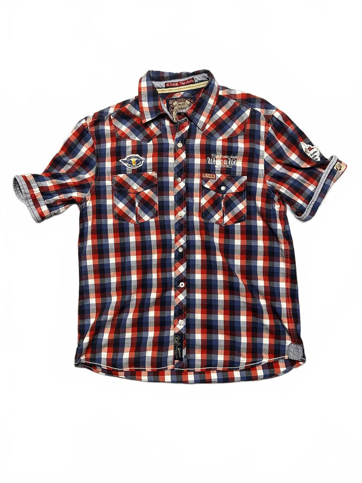 Designer Stylish Checkered Short Sleeve Shirt Size US L / EU 52-54 / 3 - 1 Thumbnail