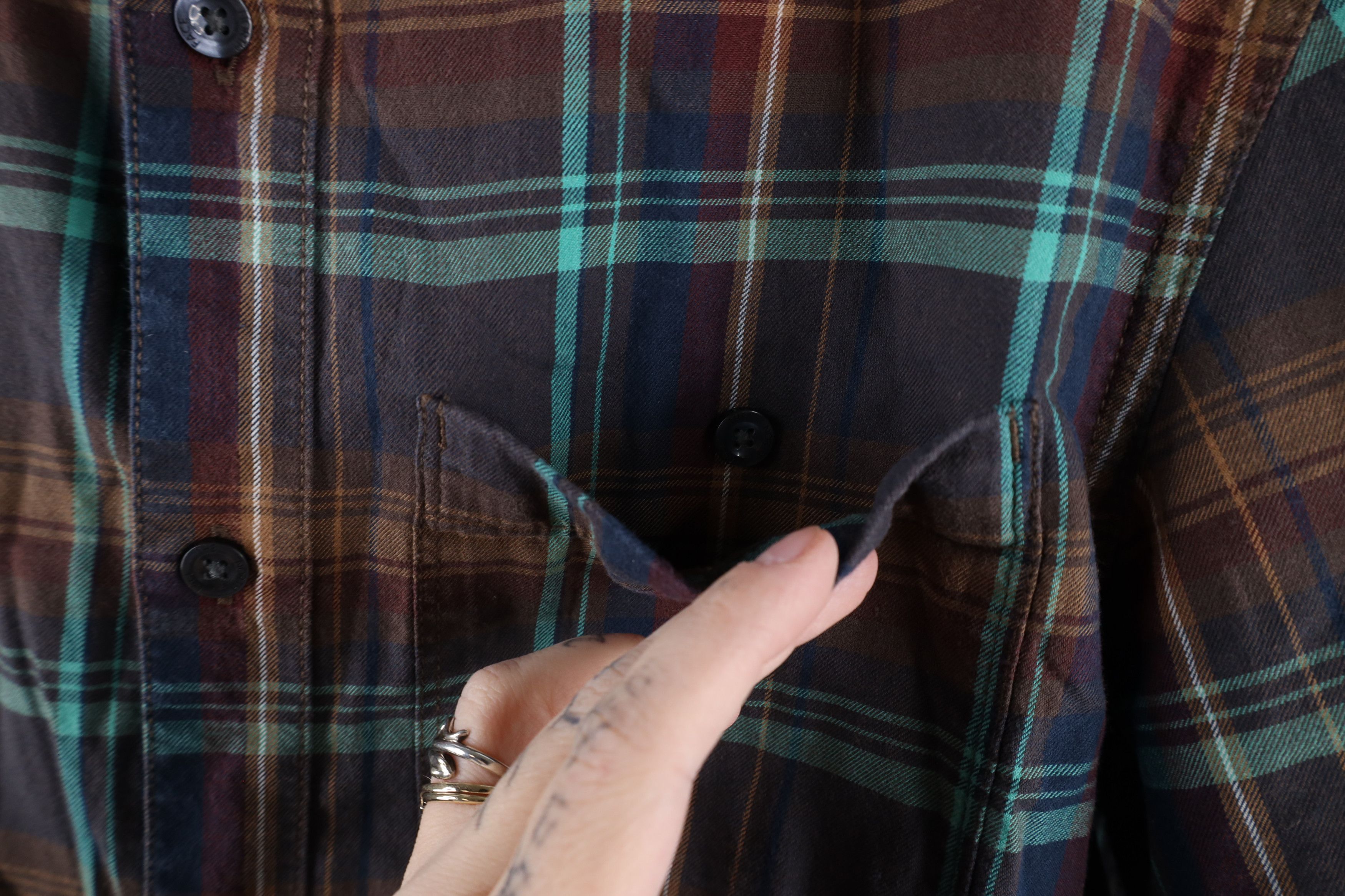 The North Face × Vintage Vintage The North Face Out Short Sleeve Button Shirt Plaid Size US M / EU 48-50 / 2 - 5 Thumbnail
