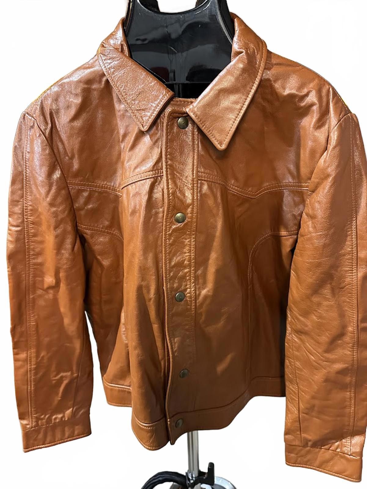 Other Vintage Startown Brown Leather Jacket Made USA 70s 80s Size US M / EU 48-50 / 2 - 1 Thumbnail