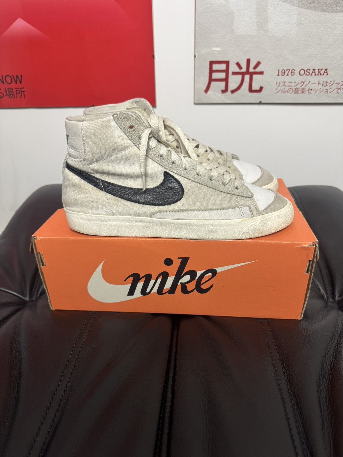 Nike Nike Blazer Mid 77 Vintage x Slam Jam Leather Swoosh Sneaker Size US 8.5 / EU 41-42 - 3 Thumbnail