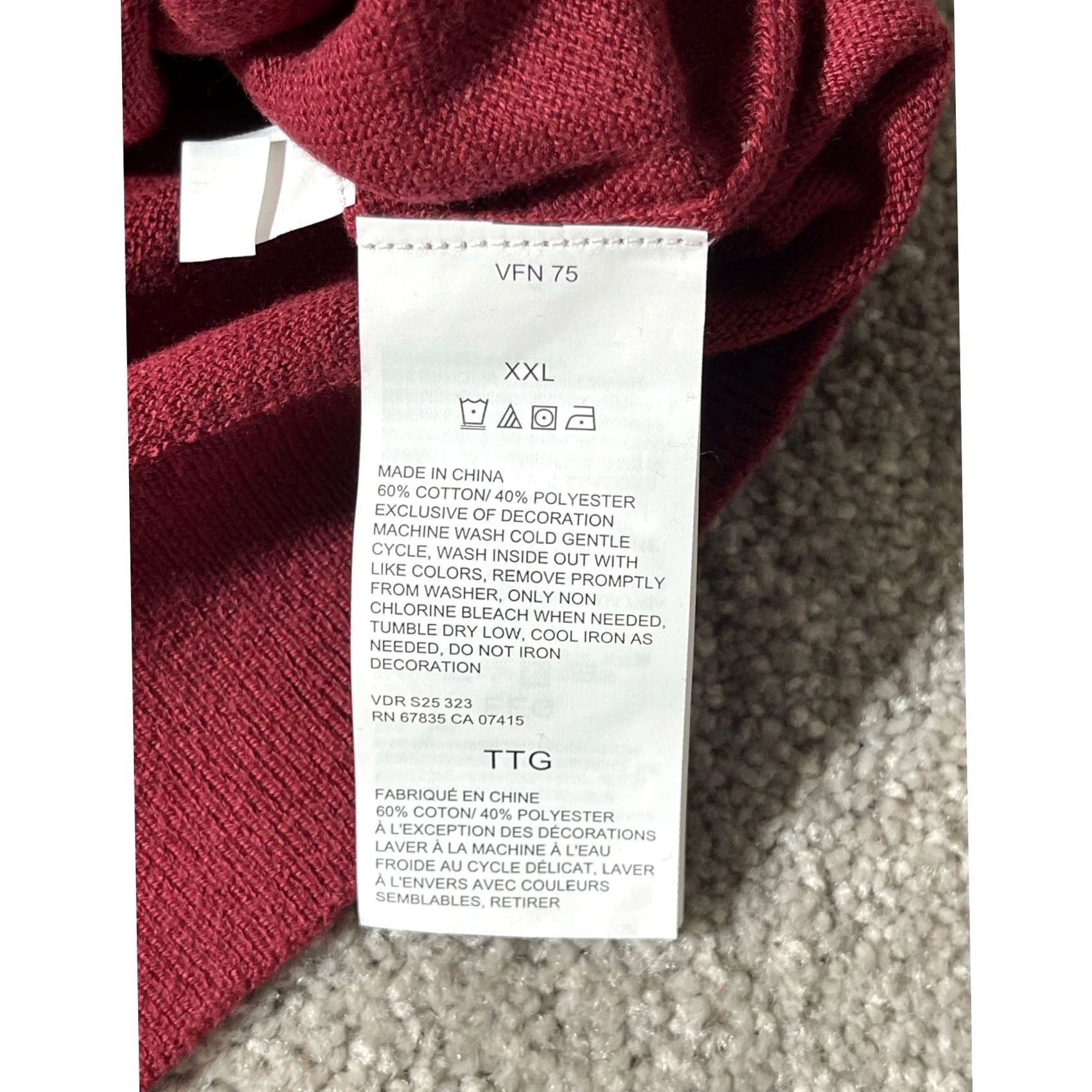 Nautica Nautica NAVTECH Sweater XXL Crimson Red Classic Business Casual Preppy Layering Pullover Men Size US XXL / EU 58 / 5 - 7 Thumbnail