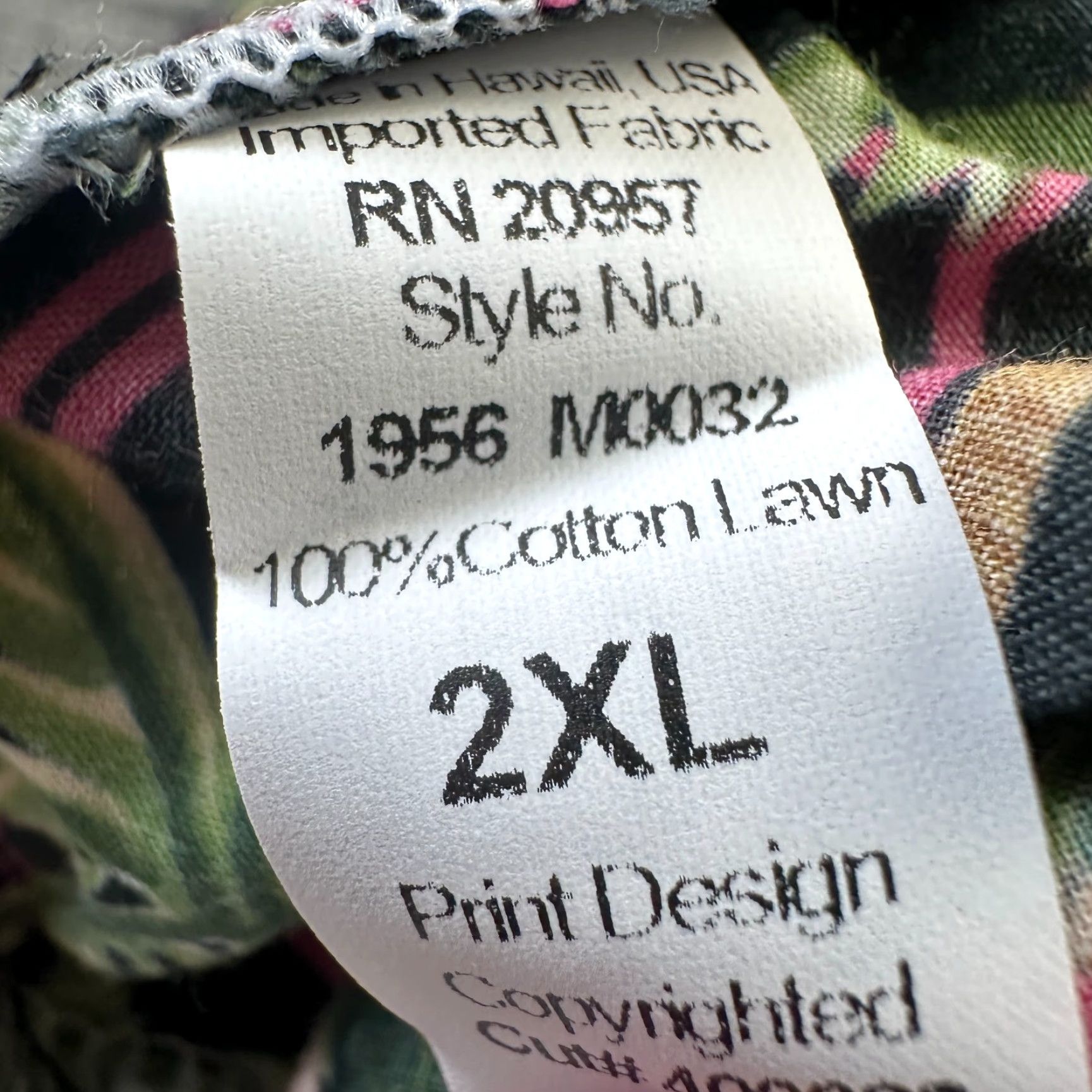 Tori Richard Tori Richard Shirt 2XL Mens Green Geometric Button-Up Short Sleeve Hawaiian Size US XXL / EU 58 / 5 - 7 Thumbnail