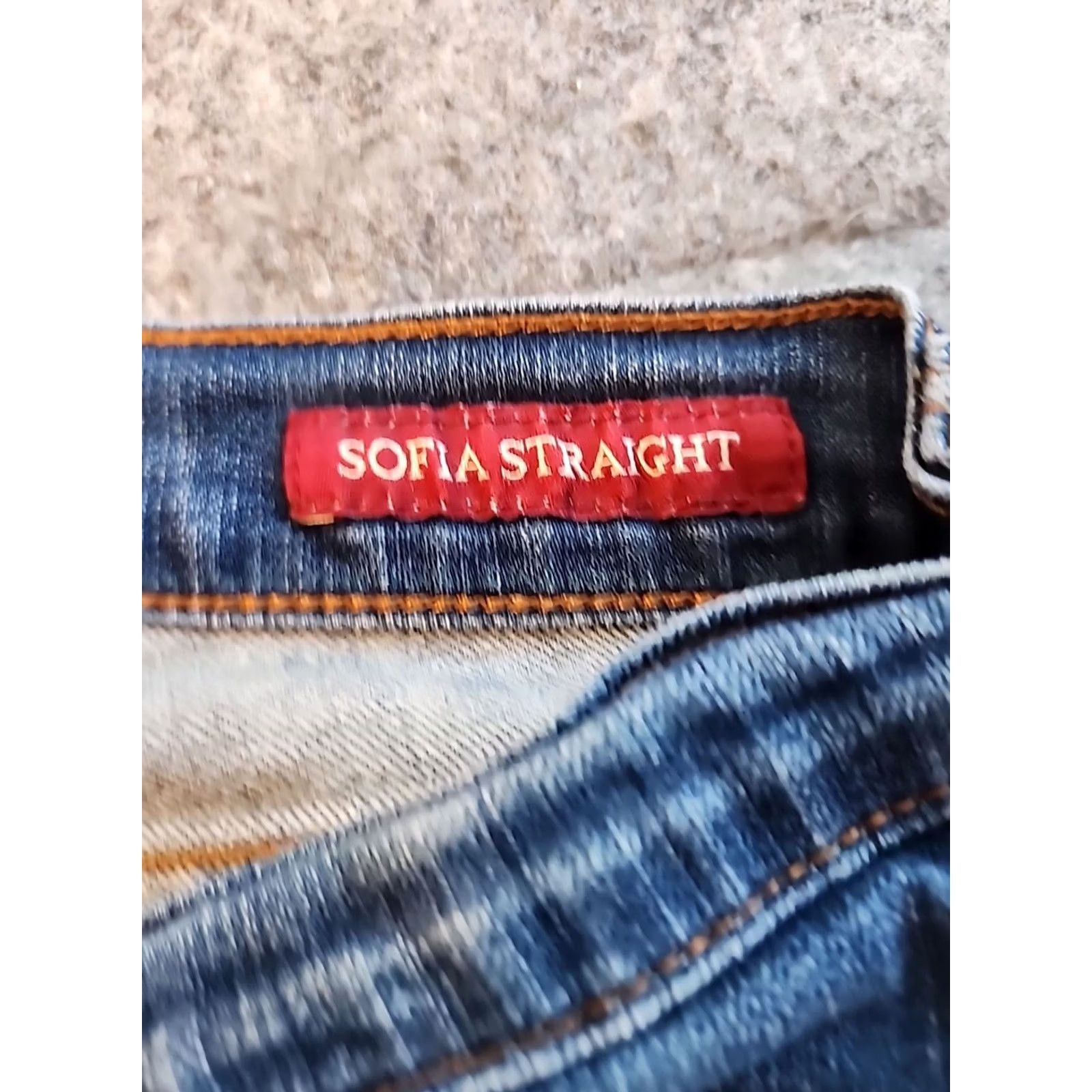 Lucky Brand VINTAGE Lucky Brand Sofia Straight Jeans Womens 8 Dark Blue Denim Straight Leg Stretch Regular Rise Mid 29in Boys/Girls? Size 30" / US 8 / IT 44 - 3 Thumbnail
