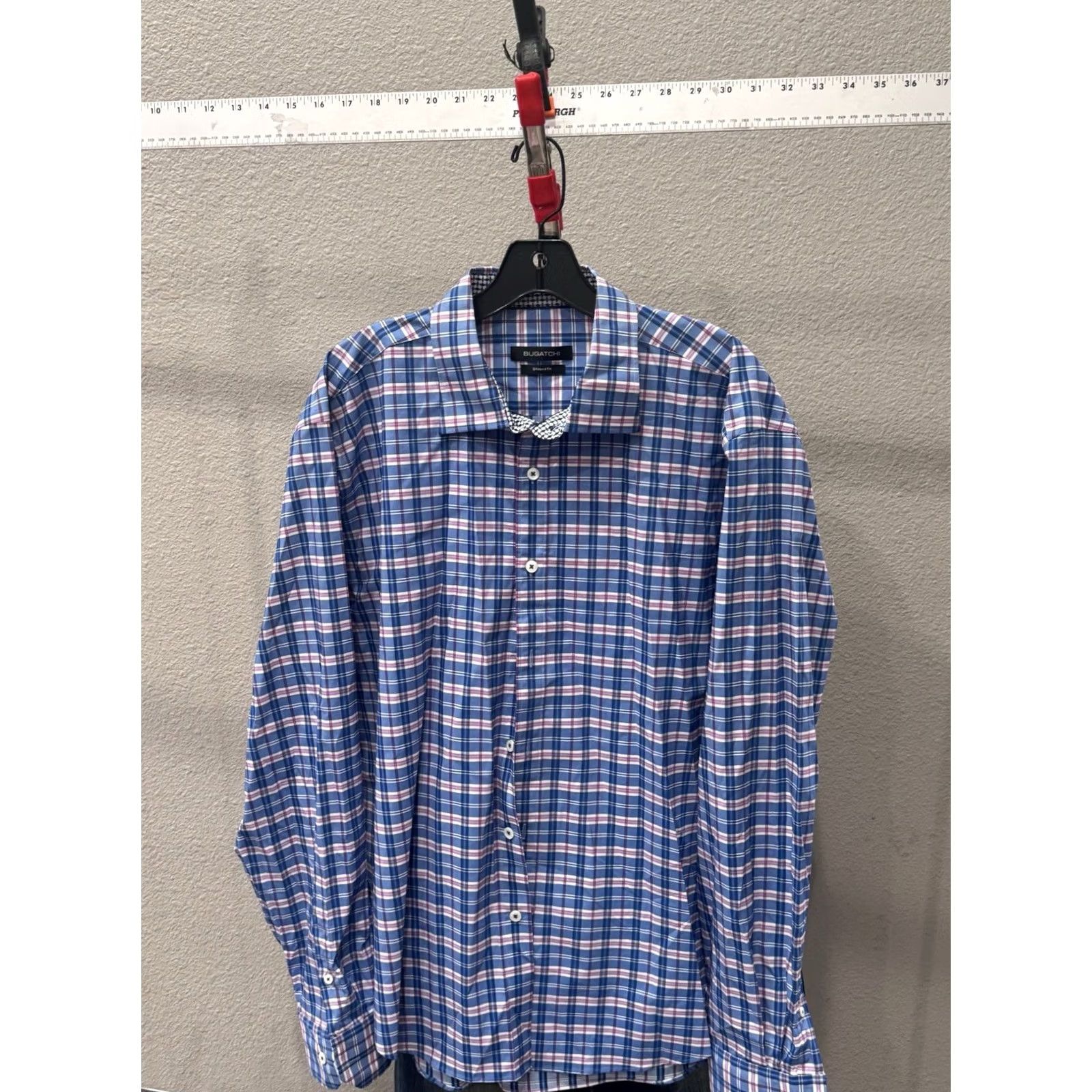 BUGATCHI Bugatchi Uomo Nylon Plaid LONG SLEEVE SHIRT XL Multicolor Mens XS? Size US XL / EU 56 / 4 - 3 Thumbnail