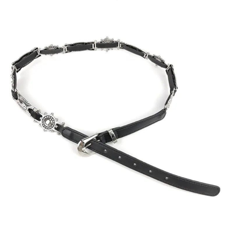 Japanese Brand × Vintage Outdoor punk rock multi pendant pu leather belt Size ONE SIZE - 4 Thumbnail