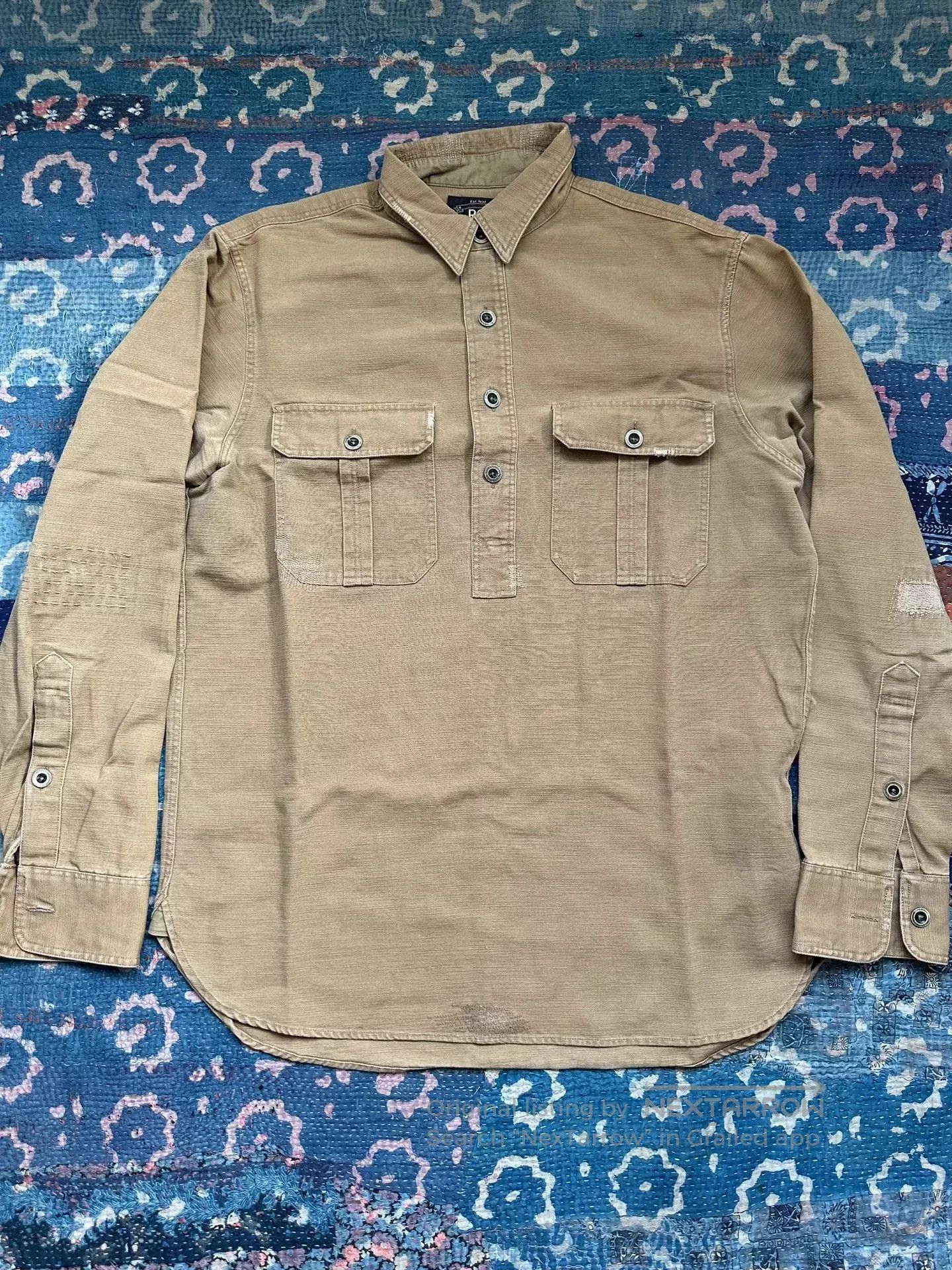 RRL Ralph Lauren rrl distressed vintage work shirt. Size US M / EU 48-50 / 2 - 1 Thumbnail