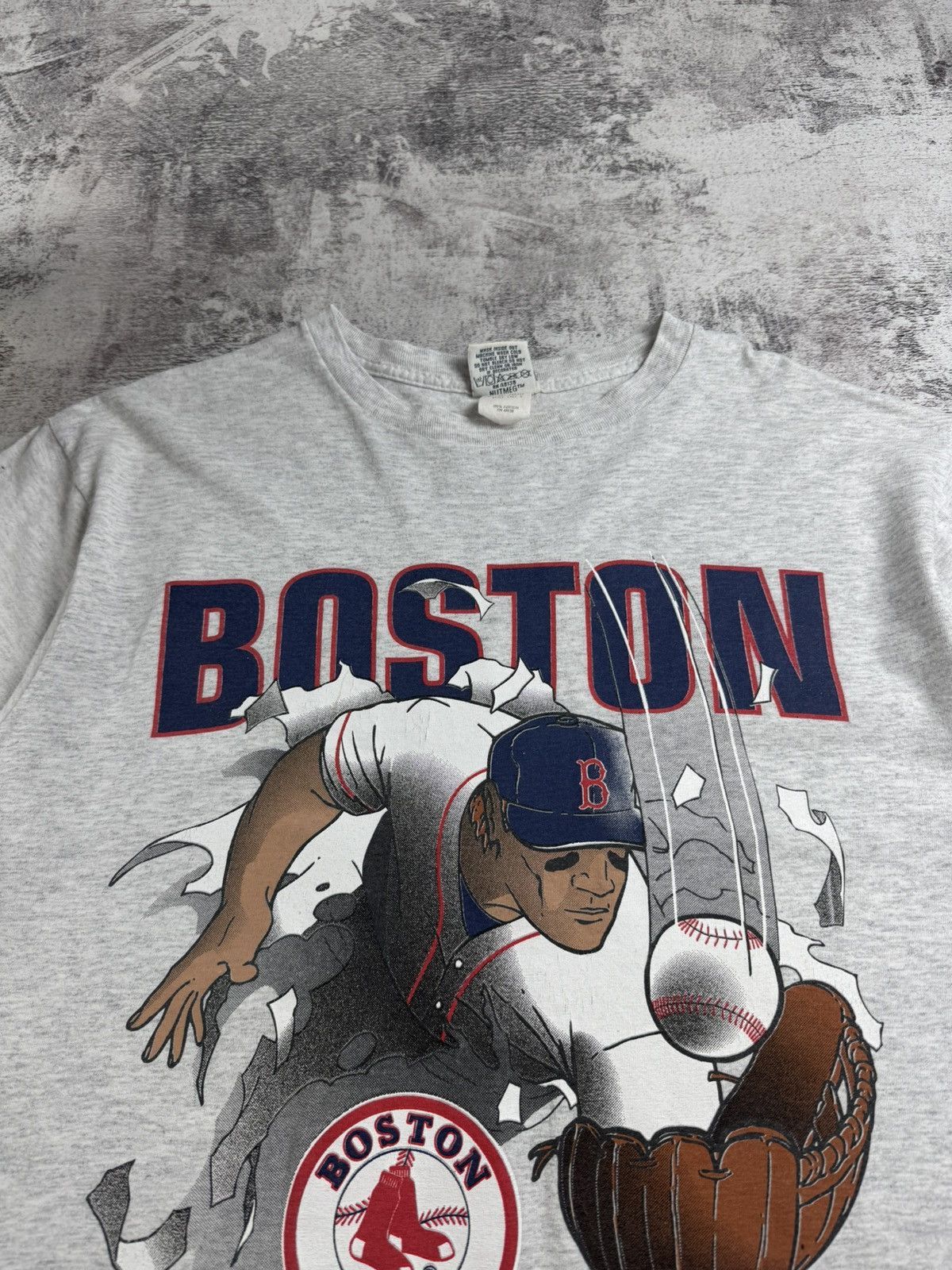 MLB Boston Red Sox Nutmeg Men’s XL Cotton Vintage Baseball MLB Jersey USA T Shirt Size US XL / EU 56 / 4 - 8 Thumbnail