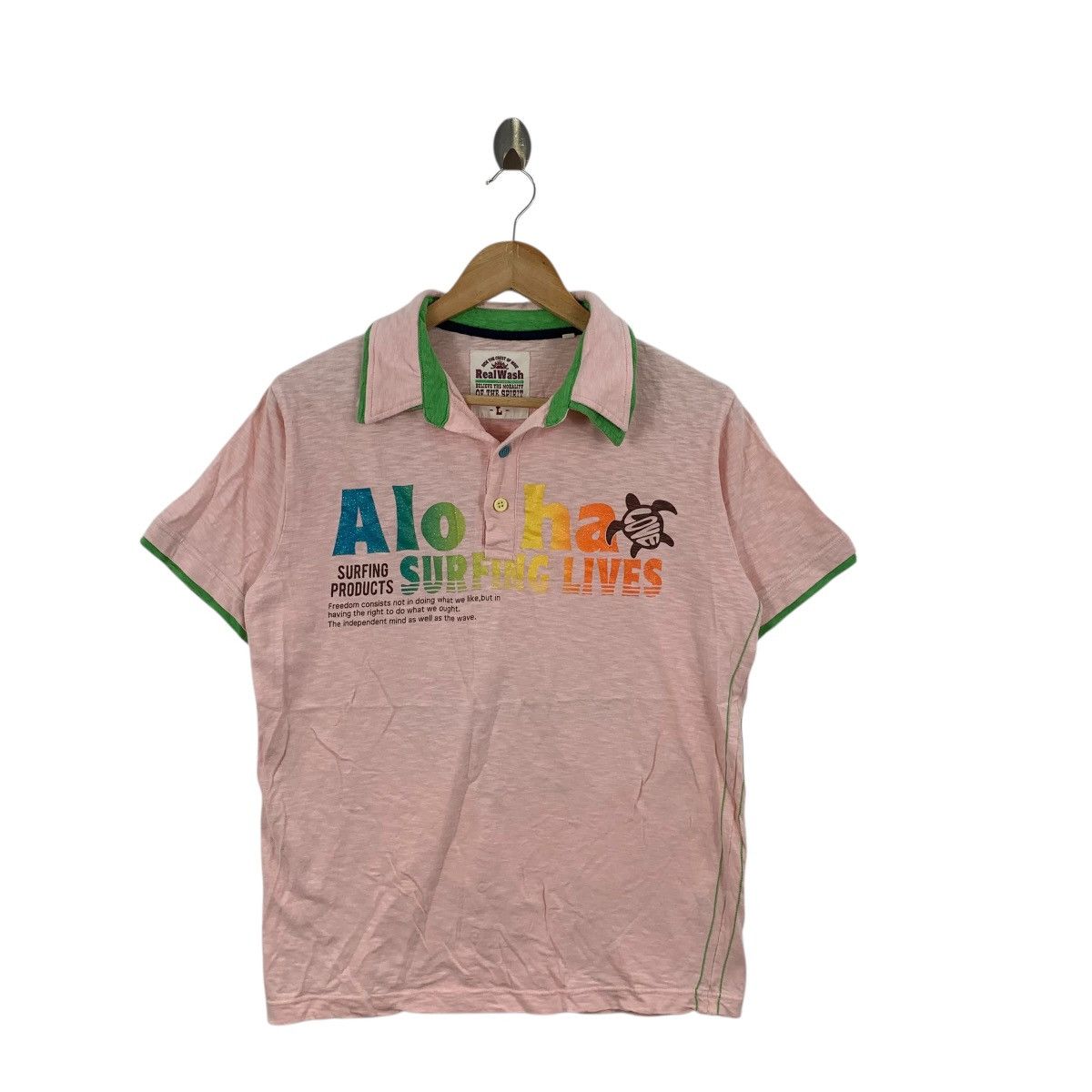 Vintage Vintage ALOHA HAWAII BEACH Sea Turtle Polo Tee Shirt Top Size US L / EU 52-54 / 3 - 2 Thumbnail