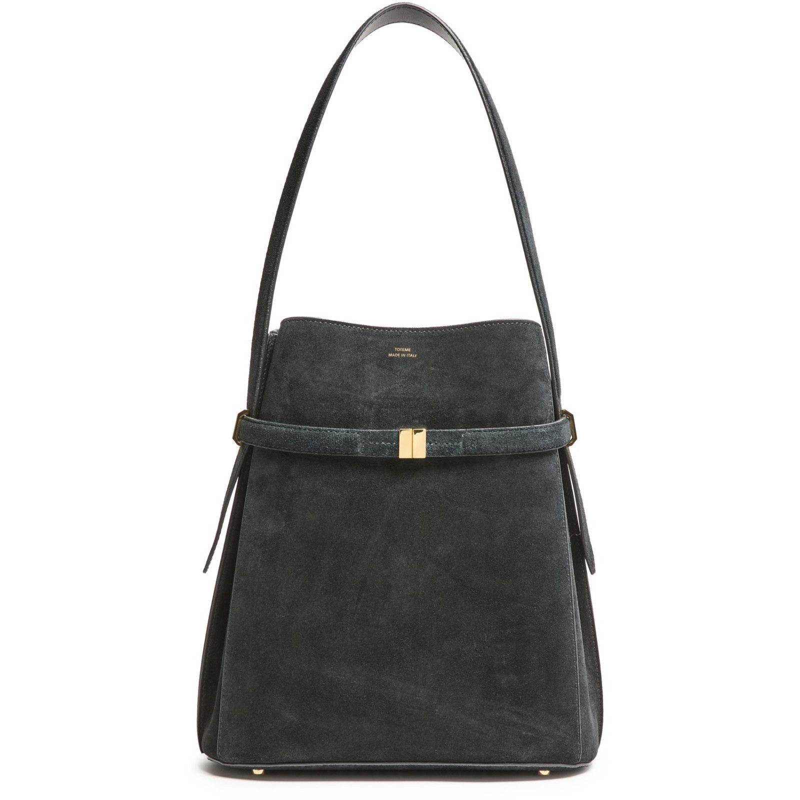 Toteme TOTEME Belted Black Suede Bucket Bag New And Authentic Size ONE SIZE - 1 Thumbnail