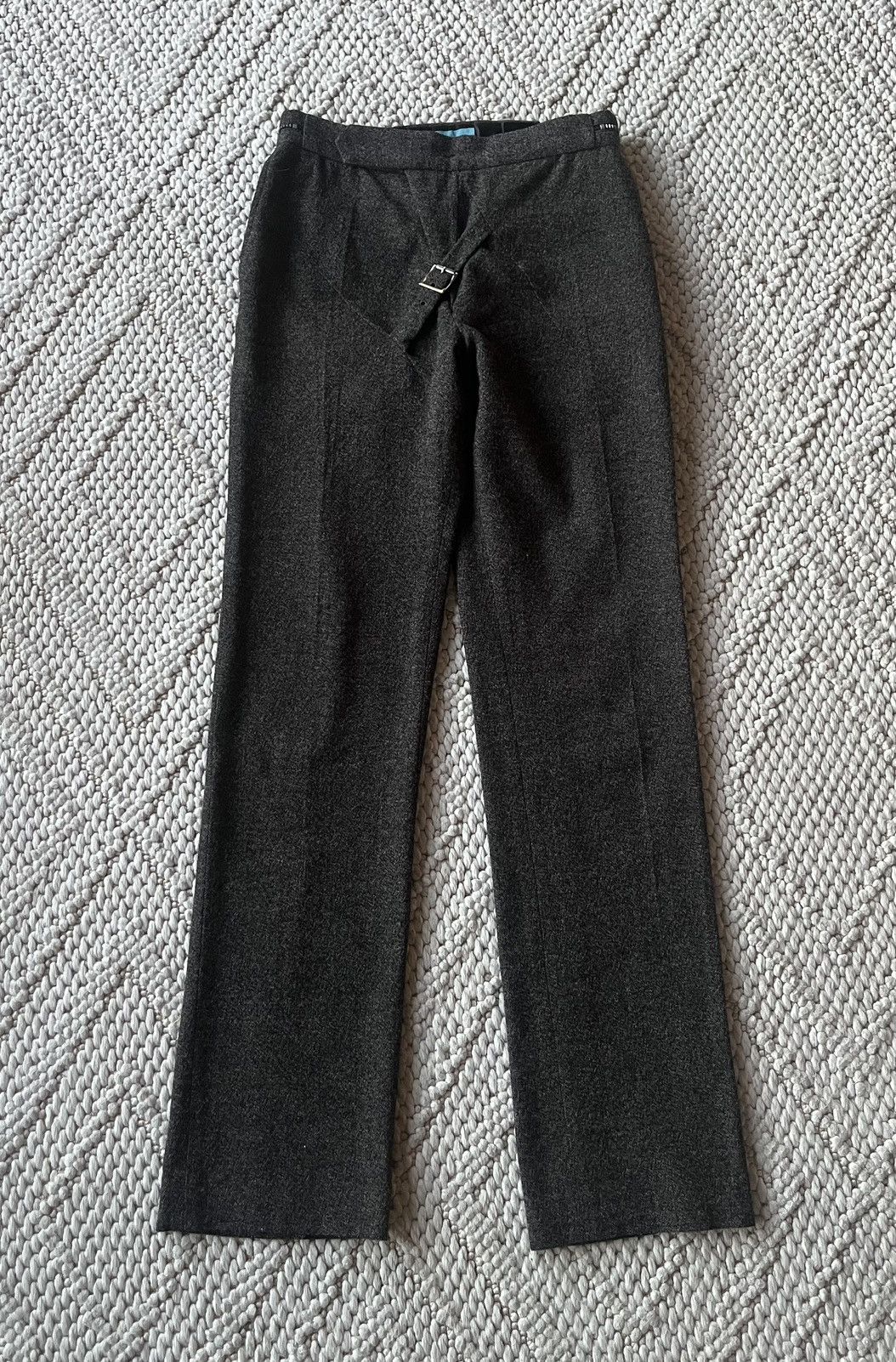 Undercover Undercover AW97 wool buckle straight leg japanese pants Size US 29 - 1 Thumbnail