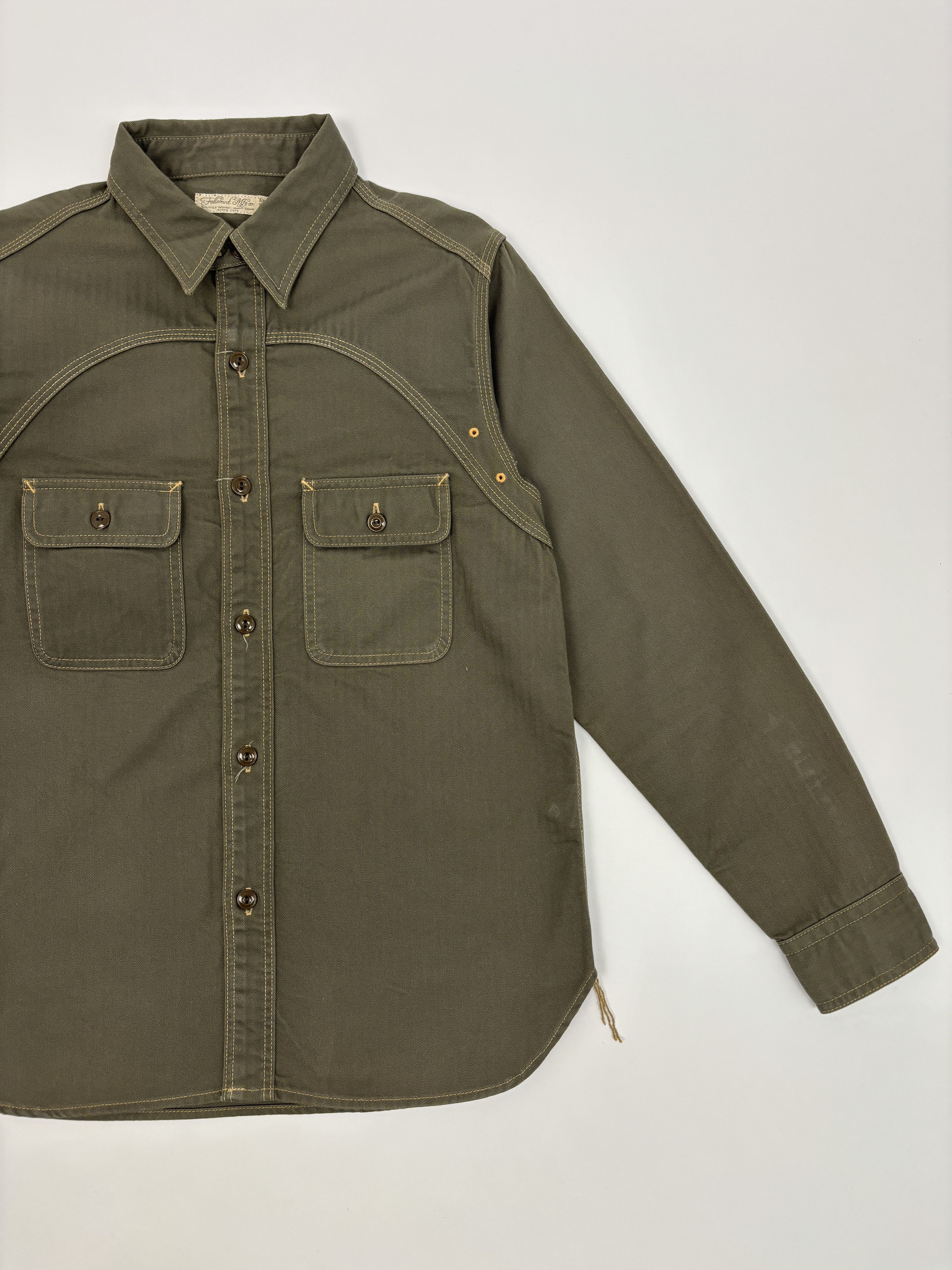 Full Count & Co. Fullcount Herringbone Work Shirt Size US M / EU 48-50 / 2 - 1 Thumbnail