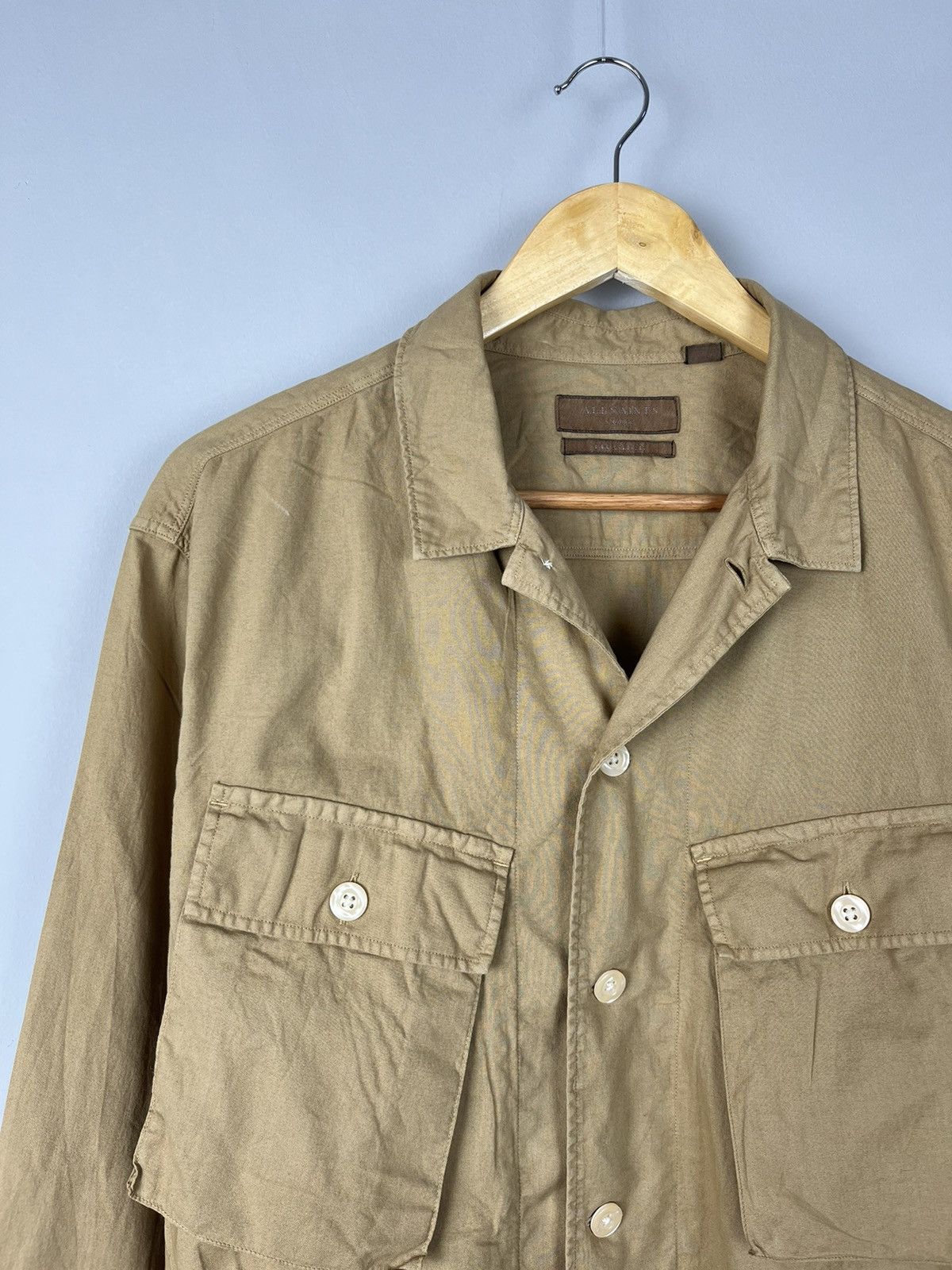 Allsaints Allsaints Streetwear Garment Dyed Designer Shirt Size US XL / EU 56 / 4 - 3 Thumbnail