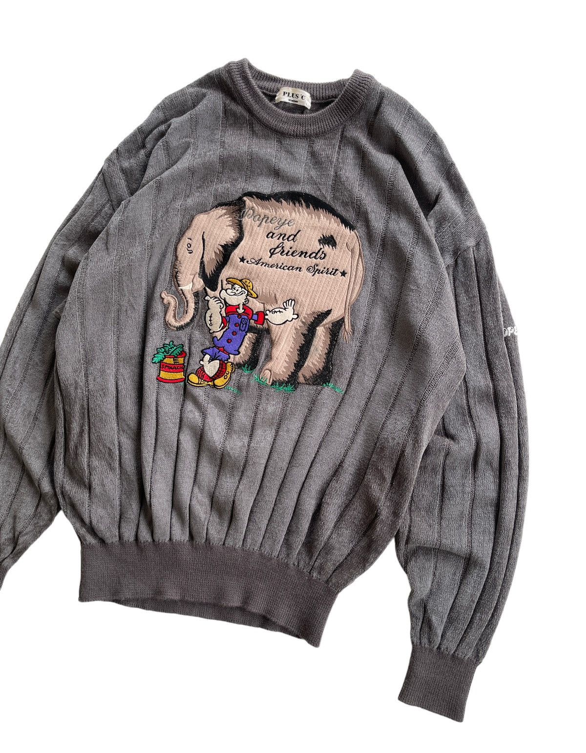 Japanese Brand Vintage Popeye Crewneck knitwear Size US L / EU 52-54 / 3 - 4 Thumbnail