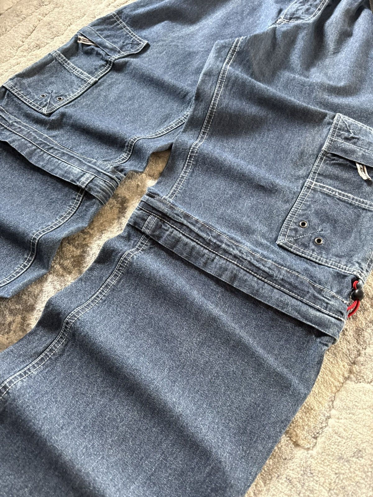 Airwalk 2000s Airwalk Detachable Baggy Heavy Weight Cargo Jeans Size US 32 / EU 48 - 6 Thumbnail