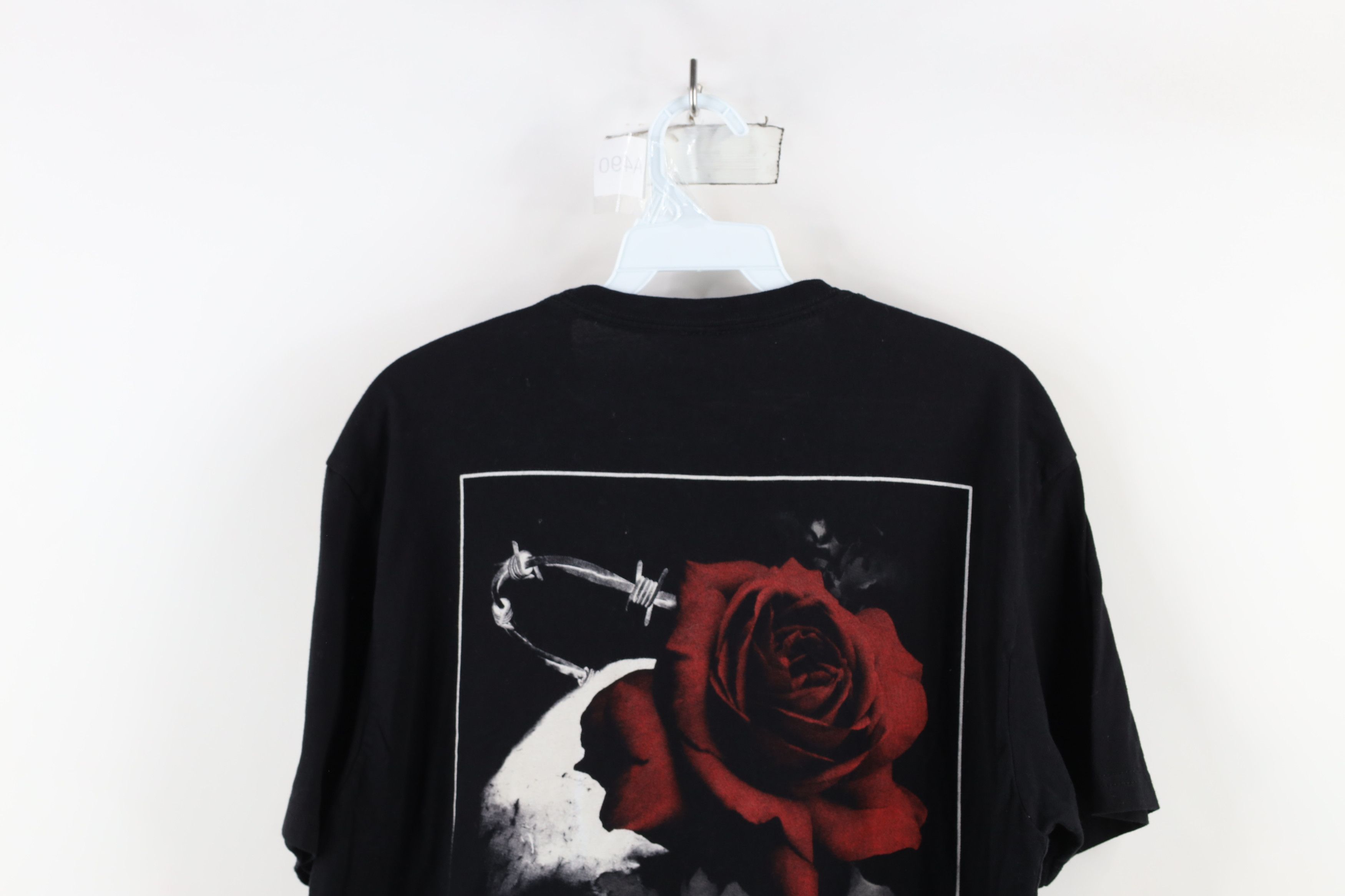 Vintage Y2K Black Craft Streetwear Skull Rose Barbed Wire T-Shirt Size US M / EU 48-50 / 2 - 13 Thumbnail