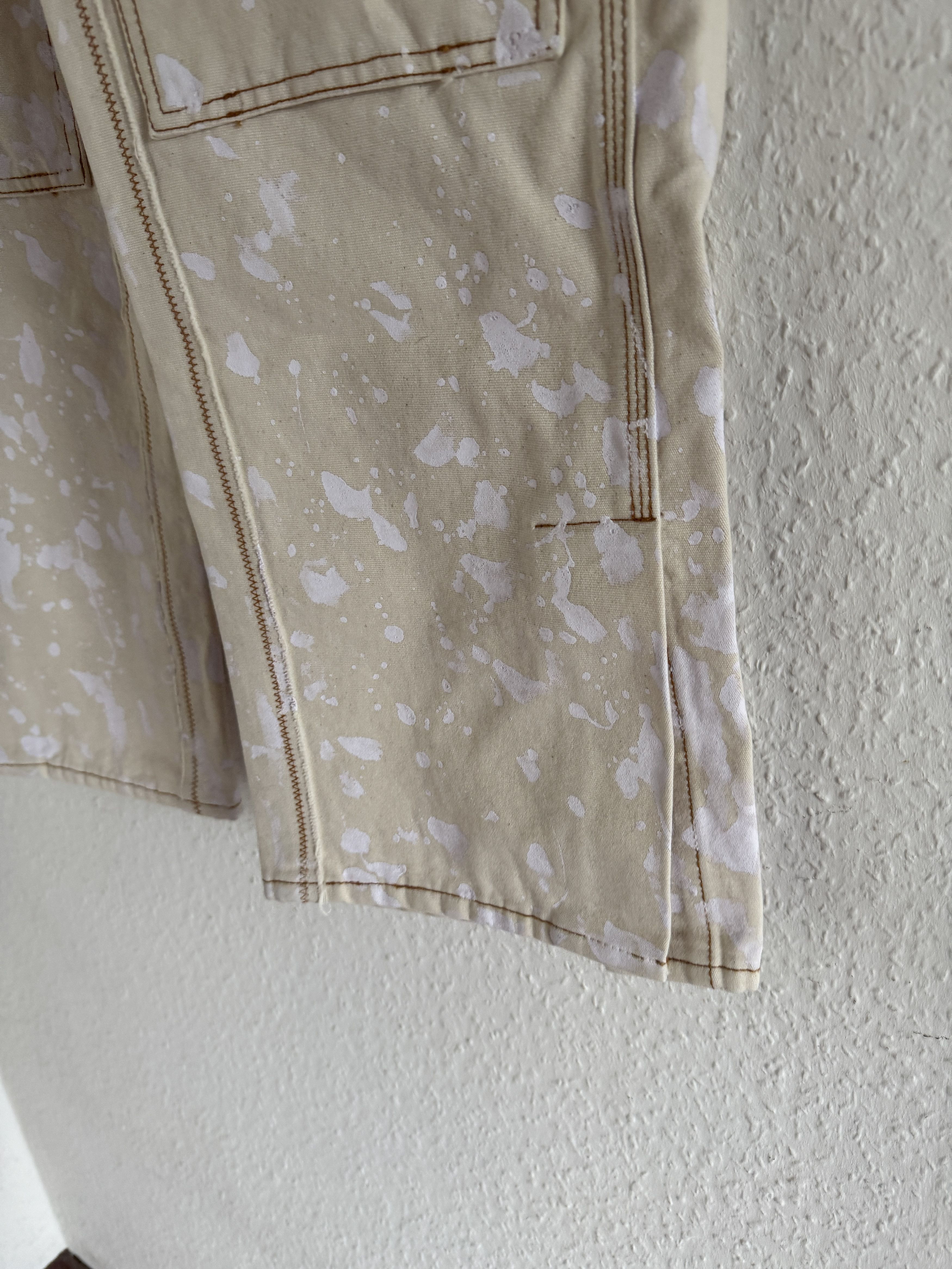 Off-White Beige Reconstructed Double Knee Carpenter Pants Size US 34 / EU 50 - 4 Thumbnail