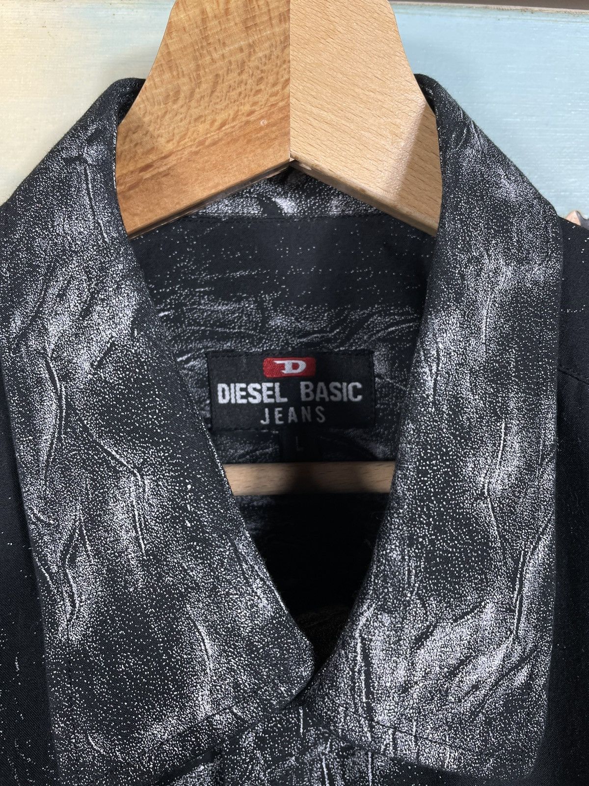 Diesel × Vintage Diesel Vintsge Y2k Black Shirt Avant Garde Opium Affliction Size US L / EU 52-54 / 3 - 6 Thumbnail