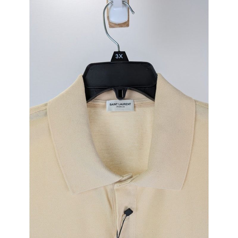 Saint Laurent Paris o1rshd1 Polo Sans Manches Broderie Vest in Cream Size US XL / EU 56 / 4 - 5 Thumbnail