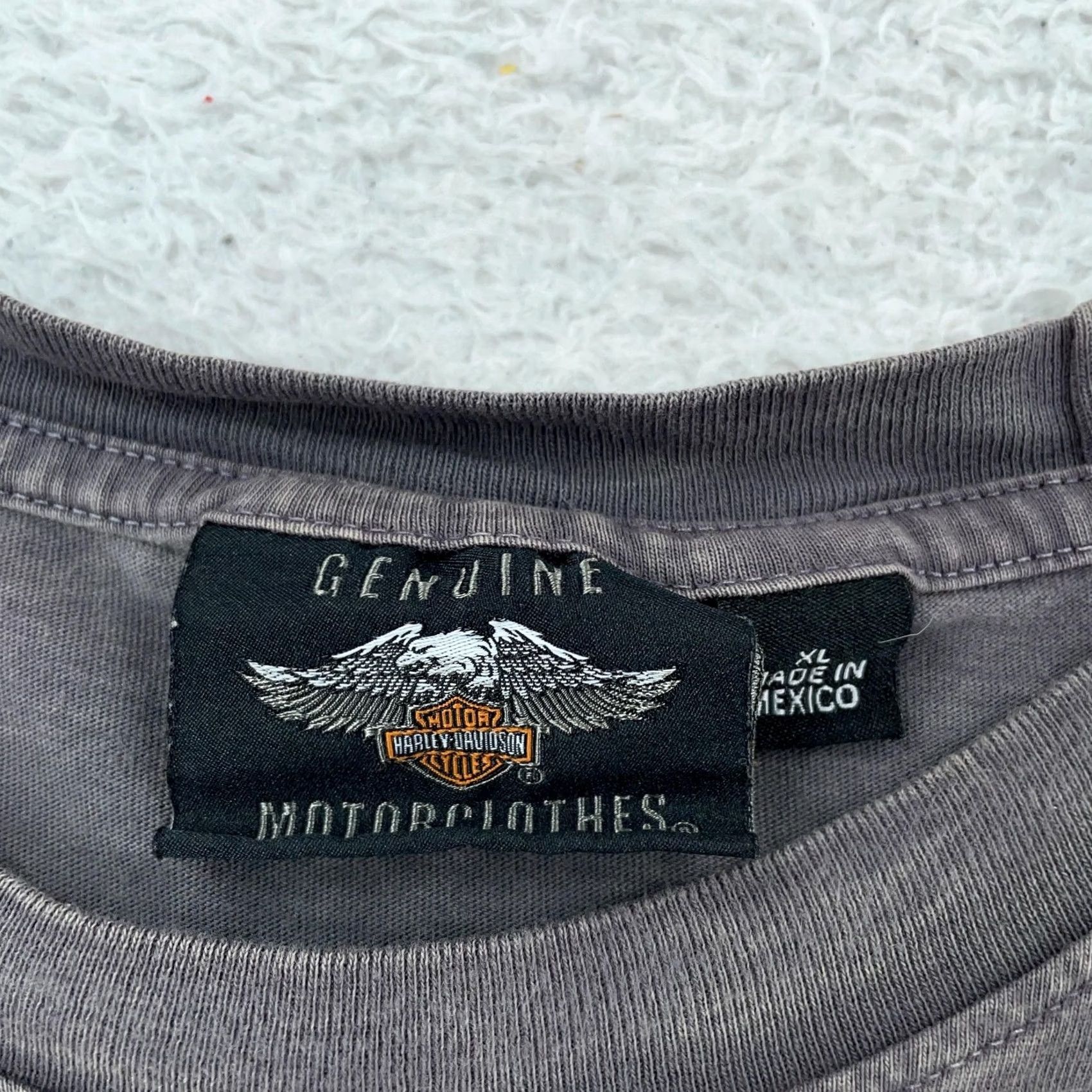 Harley Davidson Harley-Davidson T-Shirt Harley-Davidson Winged Eagle Gray XL Biker Crew Neck Short Sleeve Graphic Print Mens Shirt 90s Outdoor Vintage No Size US XL / EU 56 / 4 - 7 Thumbnail