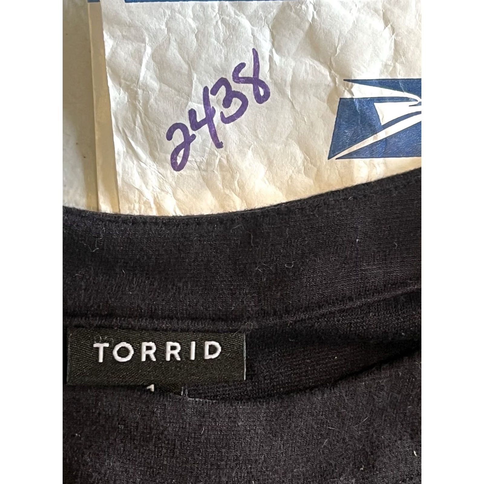 Torrid Torrid Women T-Shirt Black Crew Neck Short Sleeve Pullover 1 Stretch Knit Casual Regular Size XS / US 0-2 / IT 36-38 - 7 Thumbnail