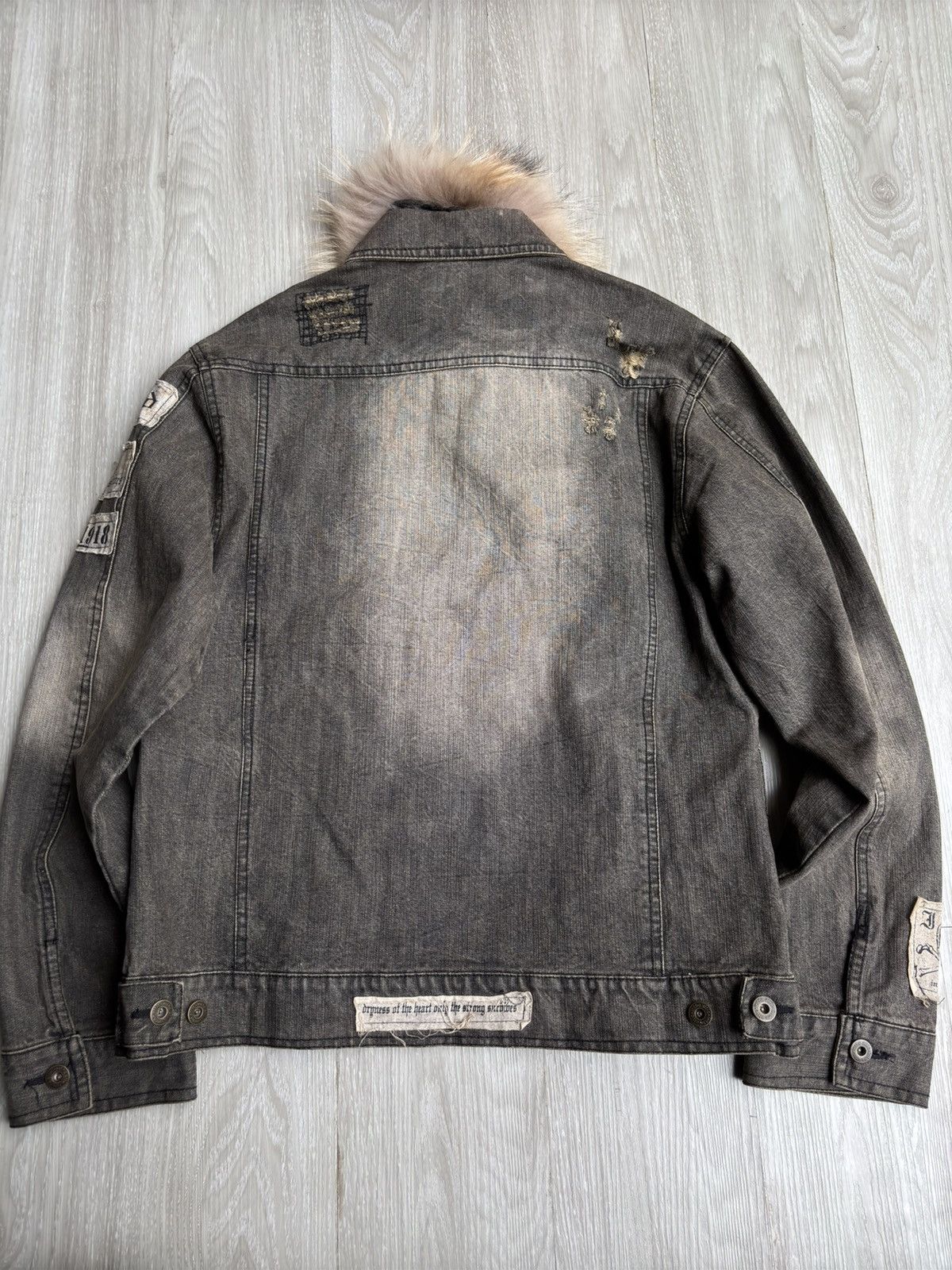If Six Was Nine IN THE ATTIC fur denim jacket Size US M / EU 48-50 / 2 - 7 Thumbnail
