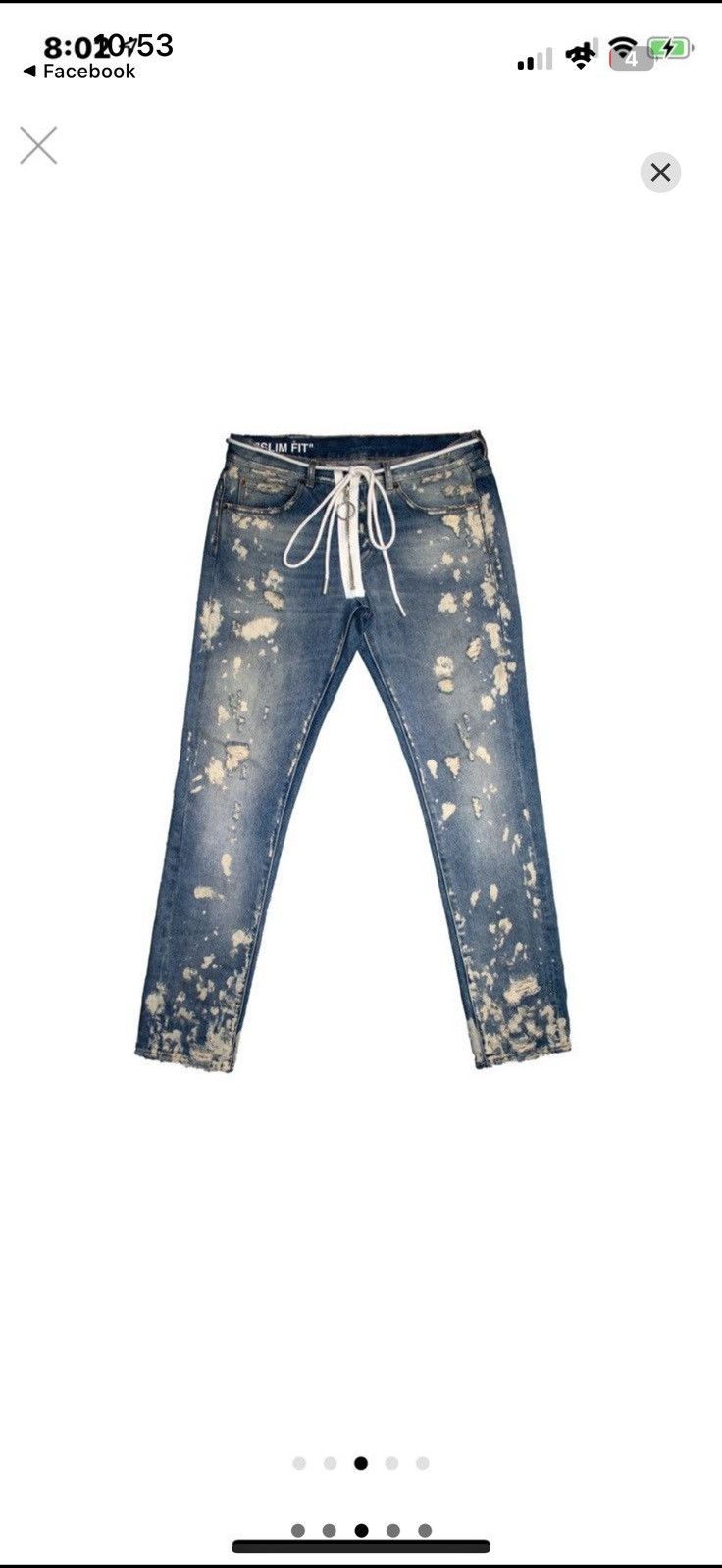 Off-White Off White Jeans (ohgeesy) Size US 32 / EU 48 - 2 Thumbnail