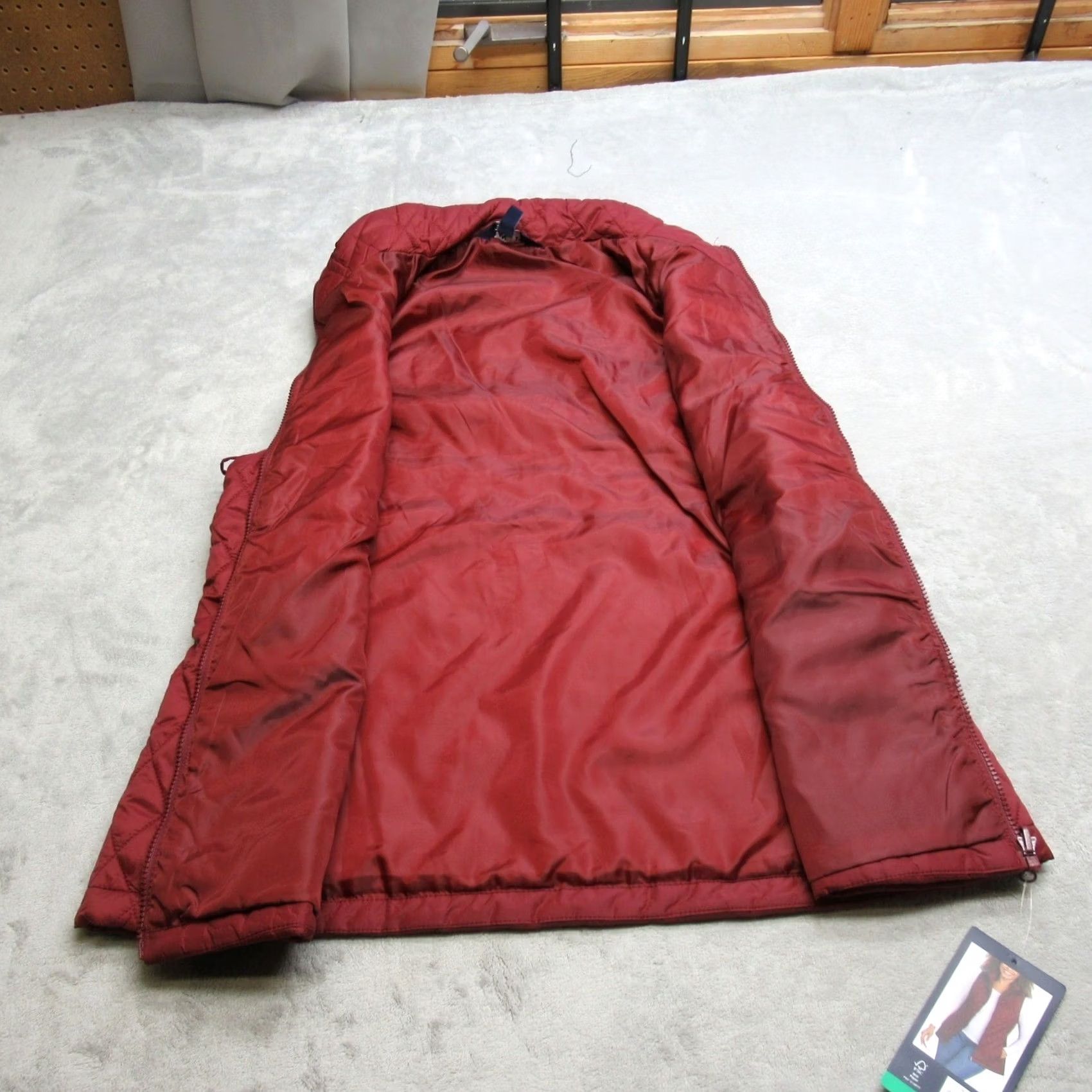 Lands' End VINTAGE Lands End Vest Womens XL Red Vine Quilted Puffer Full Zip Outdoor NEW Size XL / US 12-14 / IT 48-50 - 3 Thumbnail