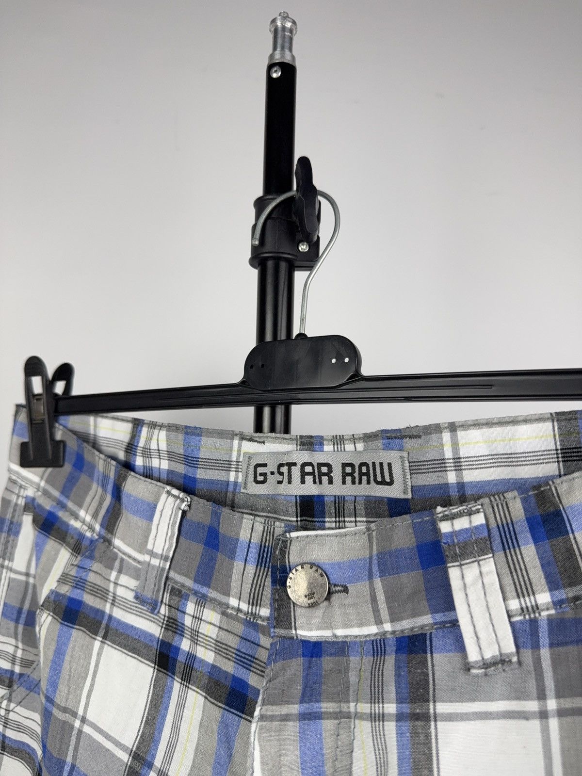 G-Star 00s G-Star RAW Checked Cargo Shorts Plaid Utility Style Size US 32 / EU 48 - 6 Thumbnail