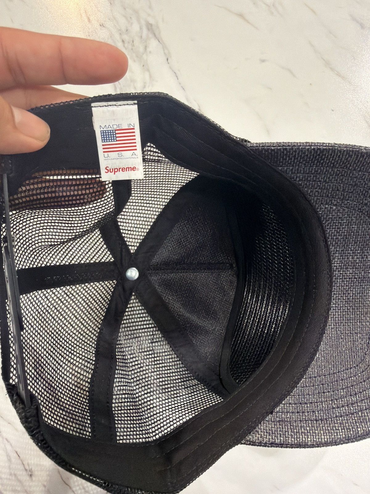 Supreme Supreme Raffia Black Trucker Size ONE SIZE - 3 Thumbnail