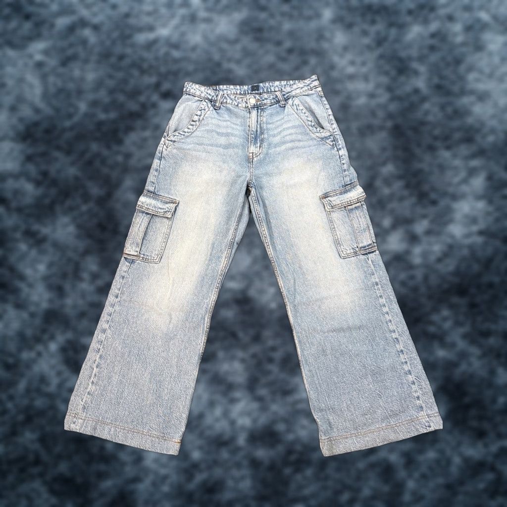 Vintage VINTAGE Aeropostale Jeans Womens 30x27 Wide-Leg Light Wash High Rise Baggy 30 Inseam 27 in Blue Womens Size 30" / US 8 / IT 44 - 1 Thumbnail