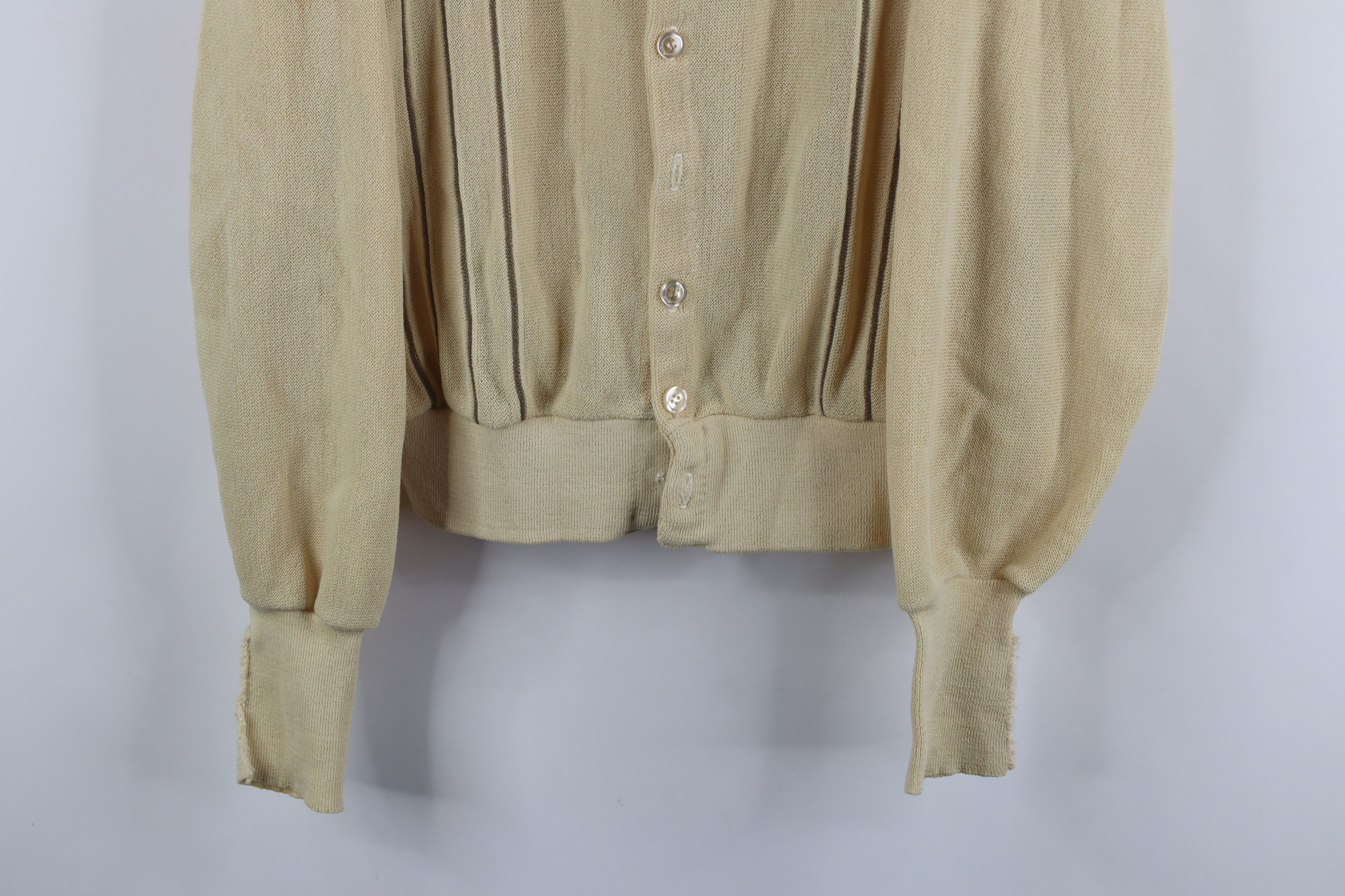 Vintage Vintage 50s Rockabilly Striped Knit Cardigan Sweater USA Size US M / EU 48-50 / 2 - 3 Thumbnail