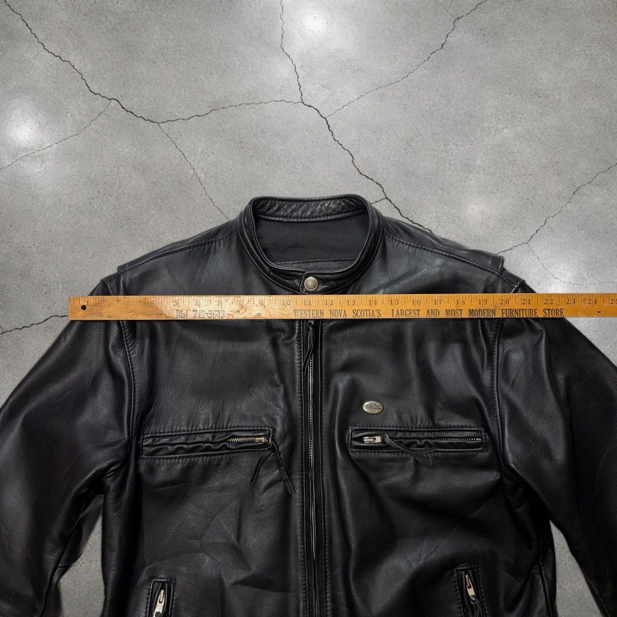 Harley Davidson VTG Harley Davidson USA Made Leather Jacket Cafe Racer Large Size US L / EU 52-54 / 3 - 8 Thumbnail