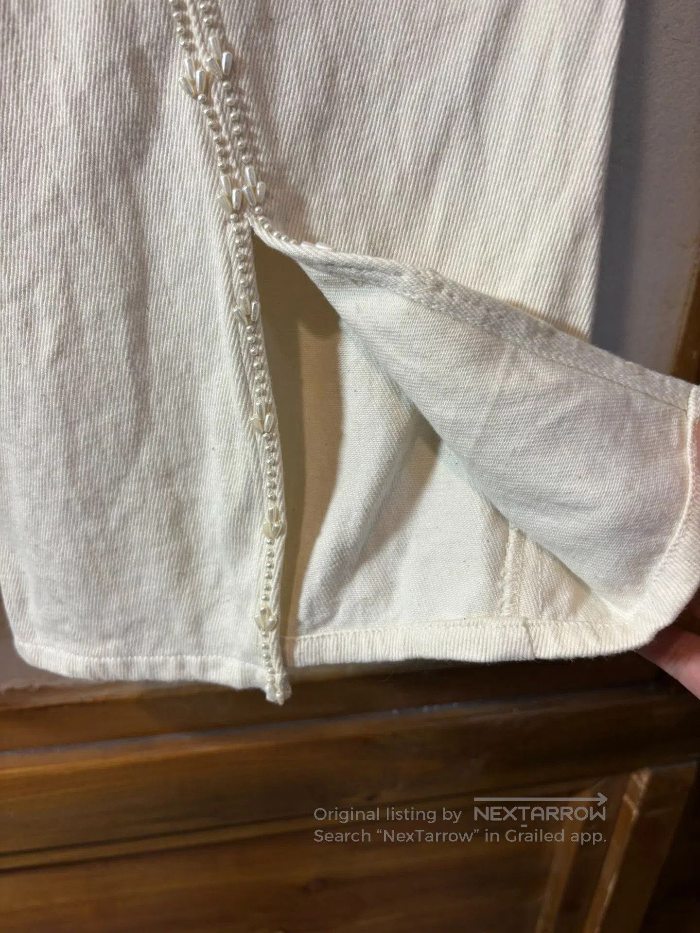 Kartik Research Karu Research White Split Painter Pants. Size 31" - 6 Thumbnail