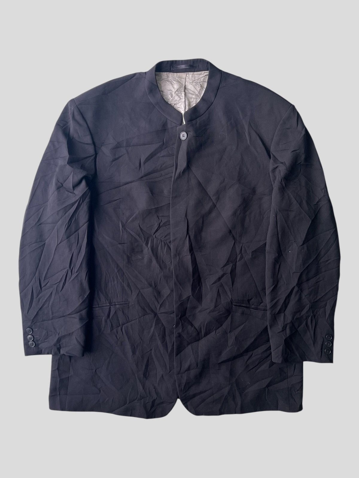 Balmain AW02 Balmain Mandarin Collar Gentlemen Gabardine Jacket Coat Size US L / EU 52-54 / 3 - 1 Thumbnail
