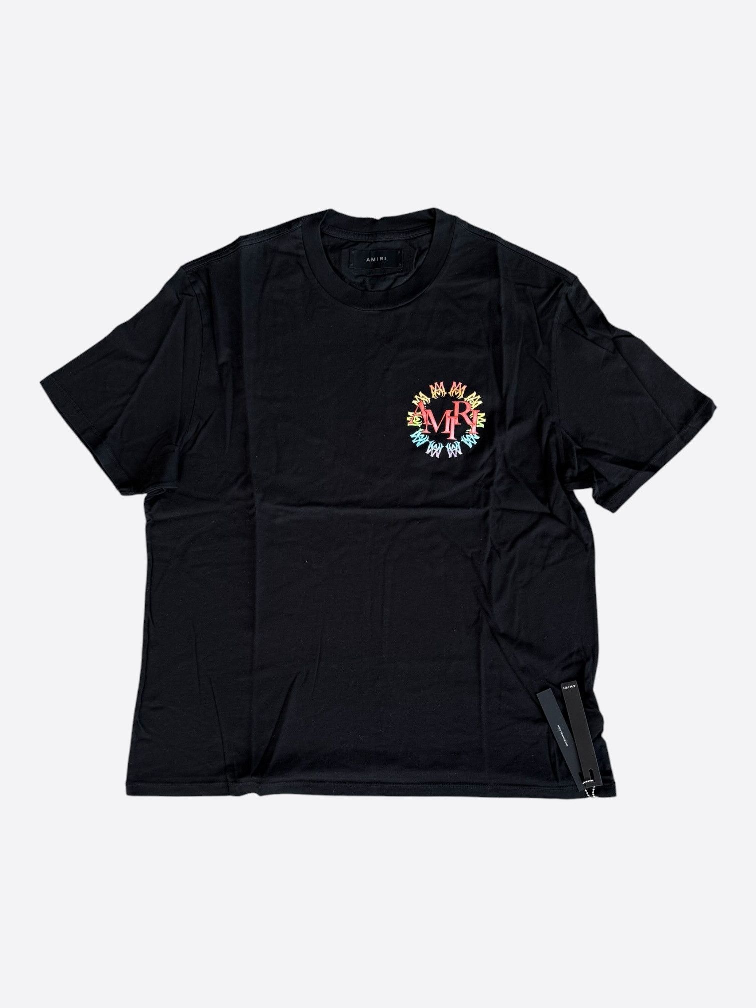 Amiri Amiri Black & Rainbow Logo T-Shirt Size US L / EU 52-54 / 3 - 1 Thumbnail